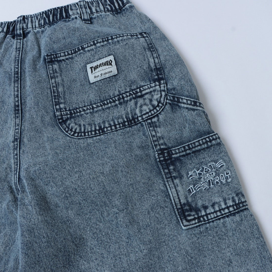 スラッシャー THRASHER 【THRASHER】ペインターデニムショーツ 017060 （ブルー系その他） ブルー系その他