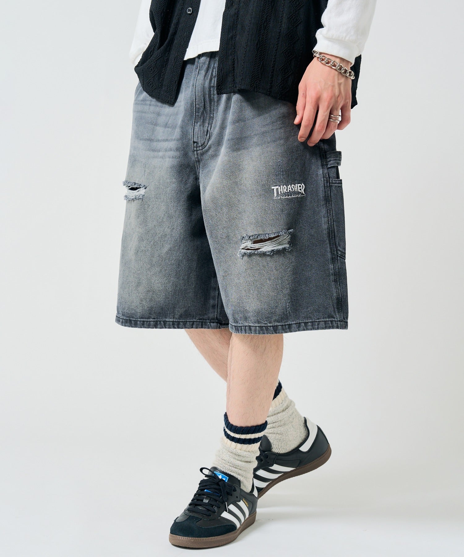 スラッシャー THRASHER ペインターデニムショーツ 017060 （ブラック系その他2） ブラック系その他2