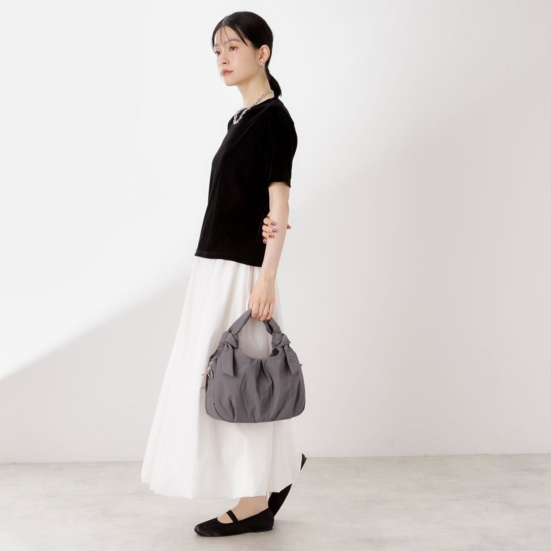 ザ ショップ ティーケー  (ウィメン) THE SHOP TK(Women) ロゴショルダー付きナイロンミニボストン （ブラック(019)） ブラック(019)