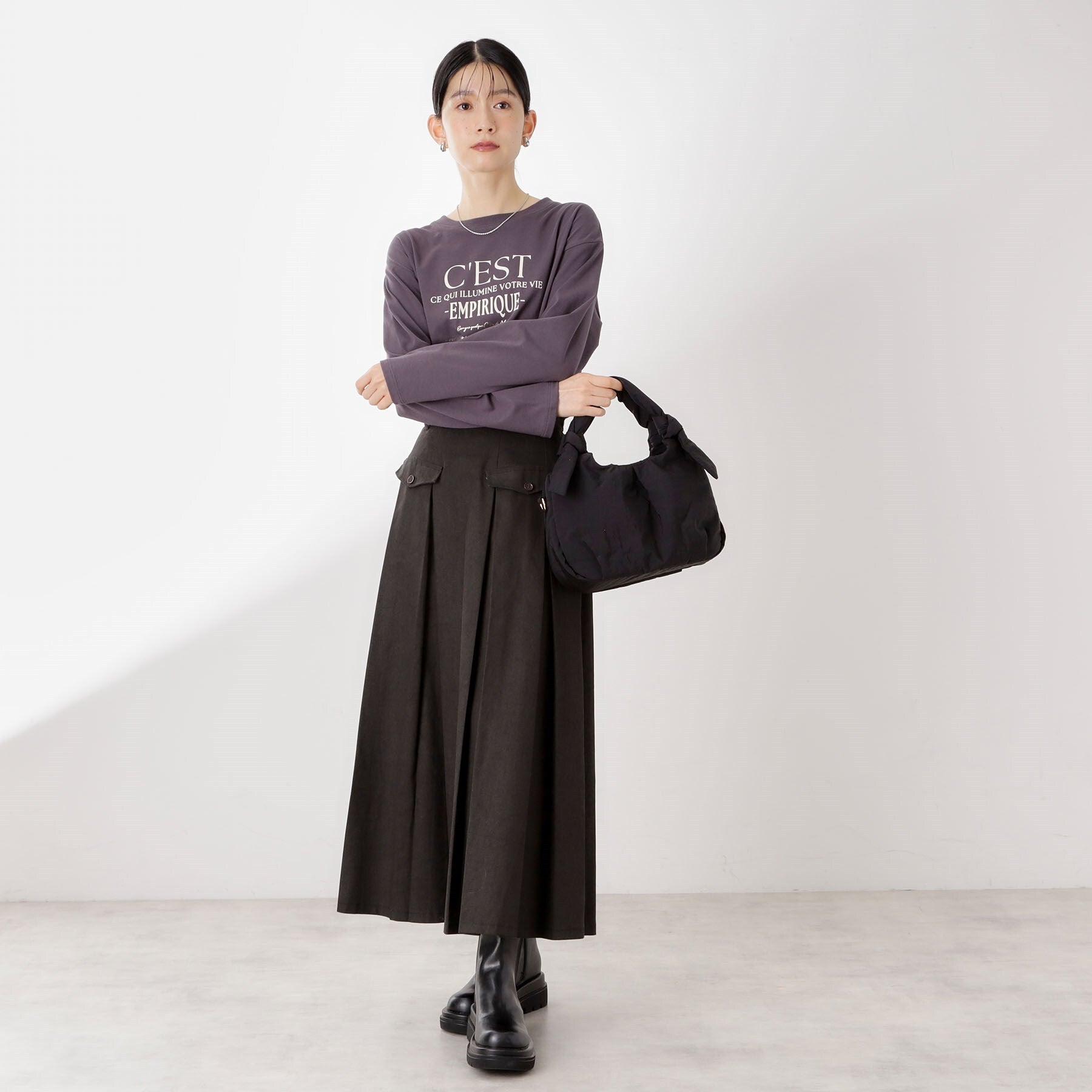 ザ ショップ ティーケー  (ウィメン) THE SHOP TK(Women) ロゴショルダー付きナイロンミニボストン （ブラック(019)） ブラック(019)