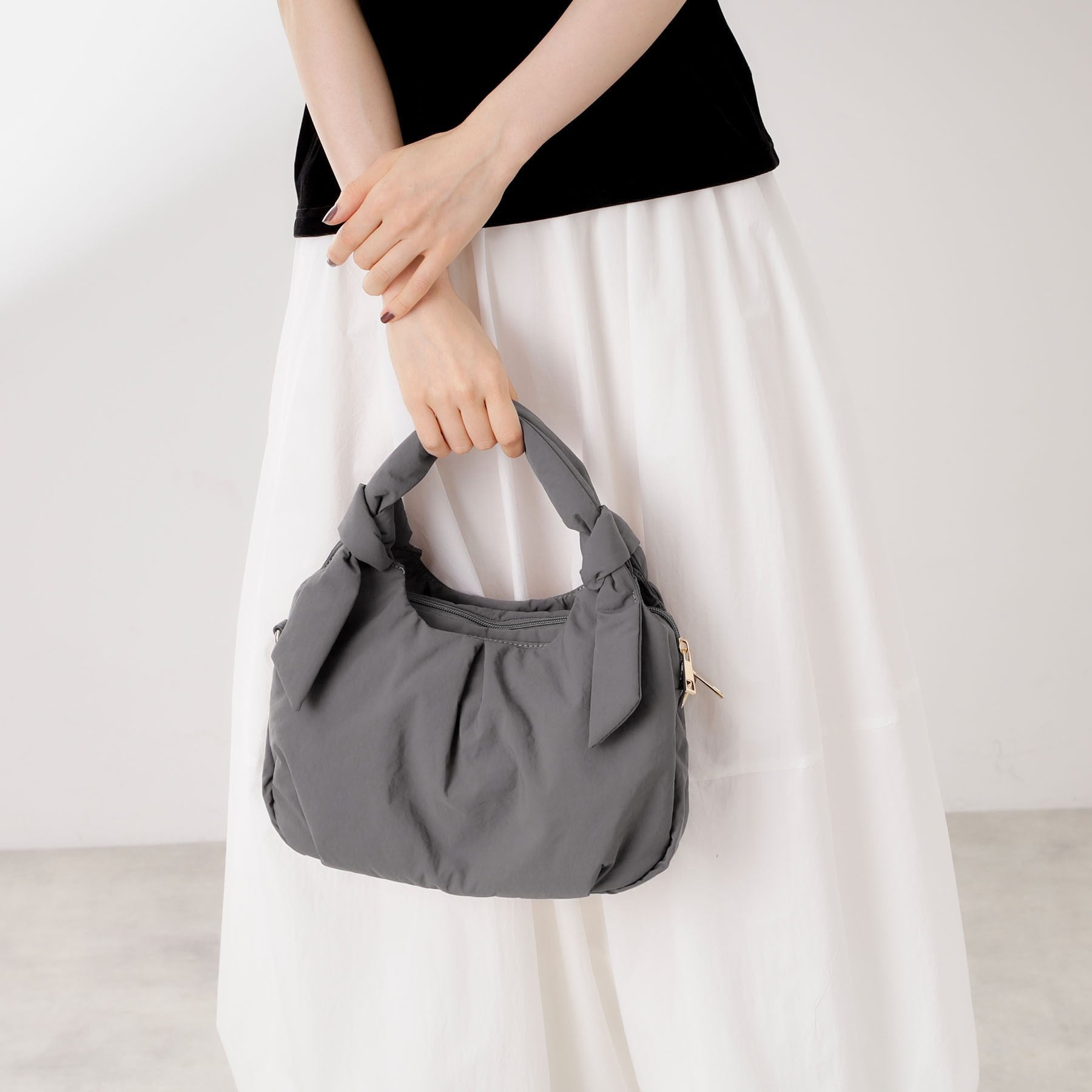 ザ ショップ ティーケー  (ウィメン) THE SHOP TK(Women) ロゴショルダー付きナイロンミニボストン （ブラック(019)） ブラック(019)