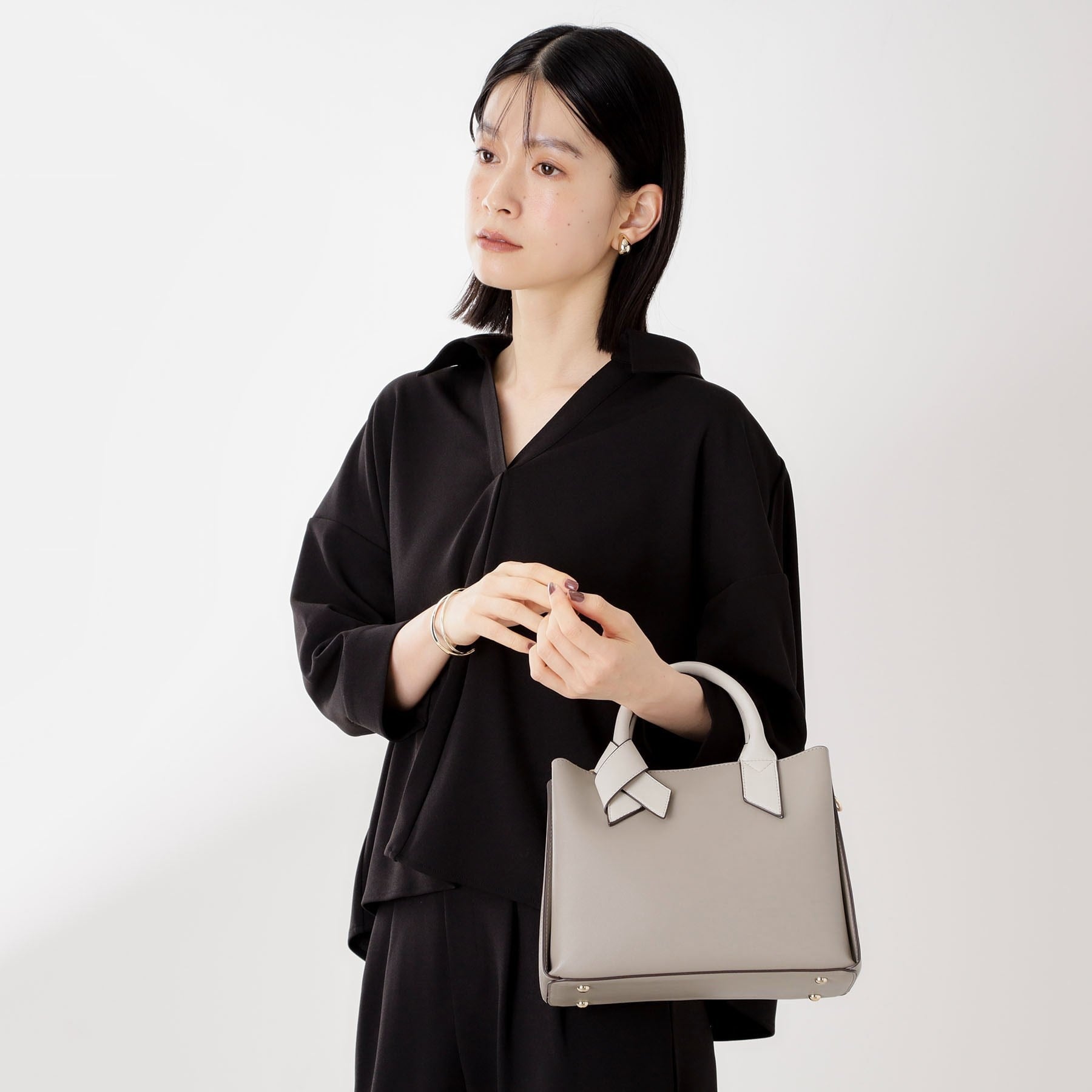 ザ ショップ ティーケー  (ウィメン) THE SHOP TK(Women) バイカラー合皮ショルダーバッグ （トープ(054)） トープ(054)