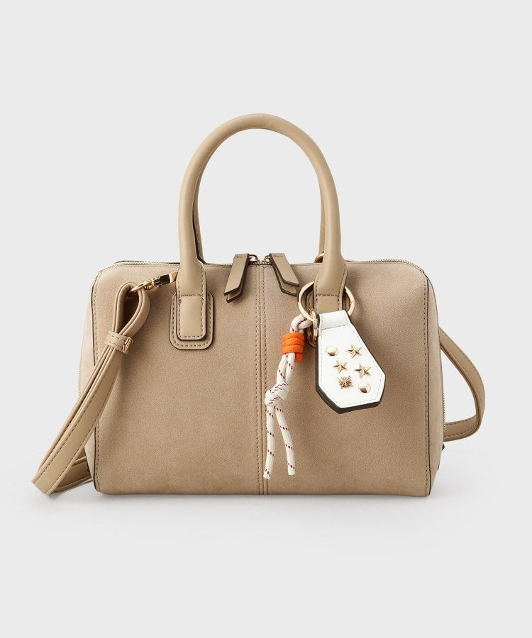 ザ ショップ ティーケー  (ウィメン) THE SHOP TK(Women) チャーム付きスエードミニボストンバッグ （ベージュ(052)） ベージュ(052)