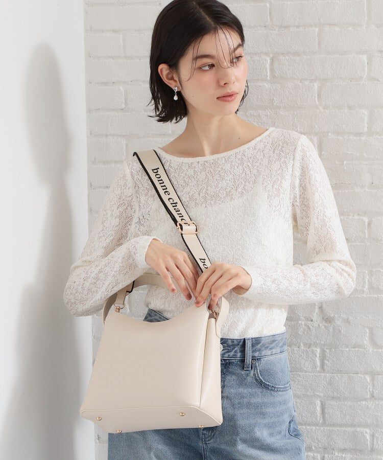 ザ ショップ ティーケー  (ウィメン) THE SHOP TK(Women) ロゴベルトFレザーミドルバッグ （トープ(054)） トープ(054)