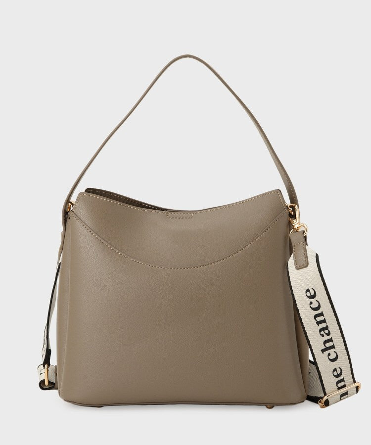 ザ ショップ ティーケー  (ウィメン) THE SHOP TK(Women) ロゴベルトFレザーミドルバッグ （トープ(054)） トープ(054)