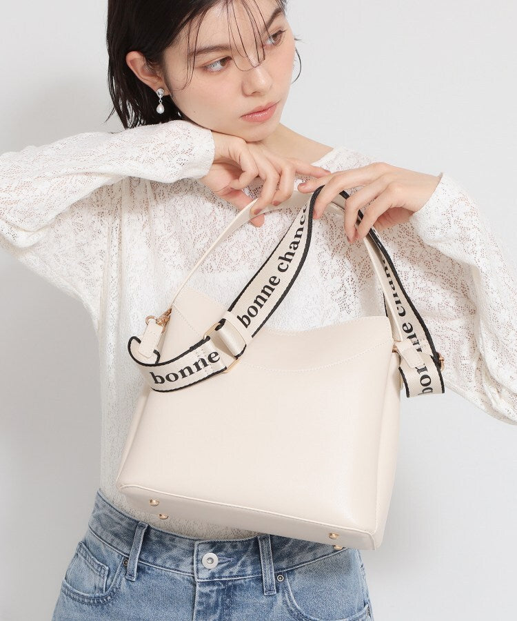 ザ ショップ ティーケー  (ウィメン) THE SHOP TK(Women) ロゴベルトFレザーミドルバッグ （トープ(054)） トープ(054)