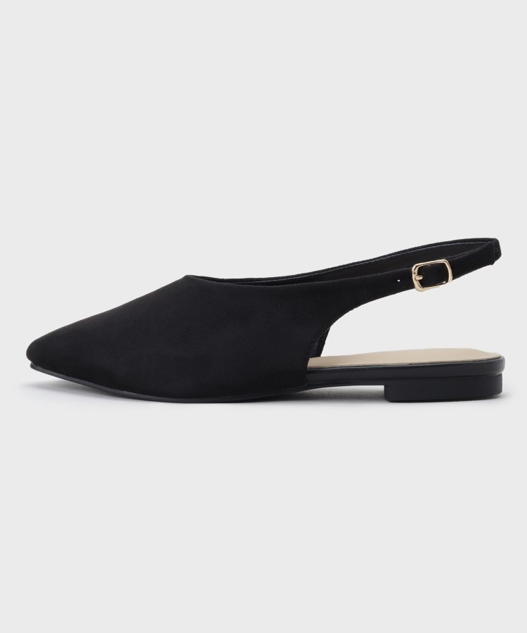 ザ ショップ ティーケー  (ウィメン) THE SHOP TK(Women) スエードバックストラップシューズ （ブラック(419)） ブラック(419)