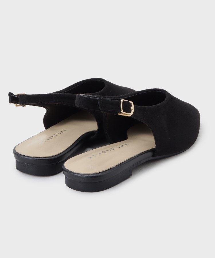 ザ ショップ ティーケー  (ウィメン) THE SHOP TK(Women) スエードバックストラップシューズ （ブラック(419)） ブラック(419)