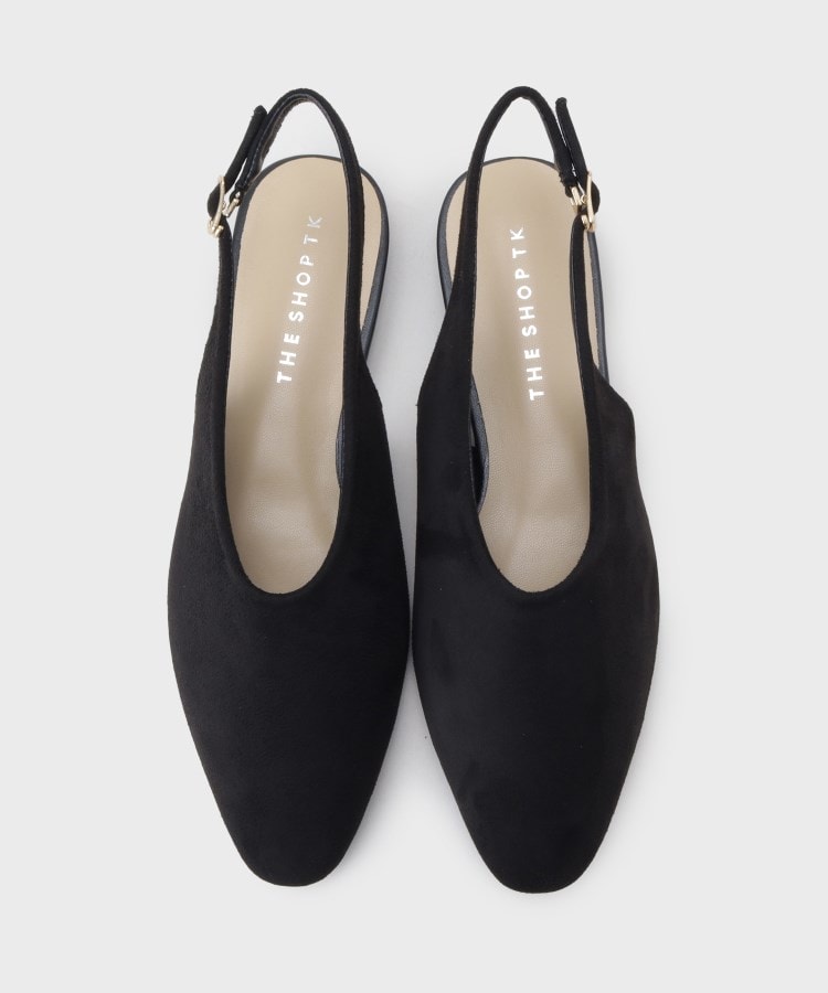 ザ ショップ ティーケー  (ウィメン) THE SHOP TK(Women) スエードバックストラップシューズ （ブラック(419)） ブラック(419)