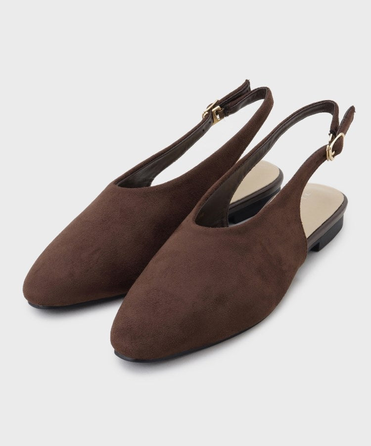 ザ ショップ ティーケー  (ウィメン) THE SHOP TK(Women) スエードバックストラップシューズ （ブラック(419)） ブラック(419)