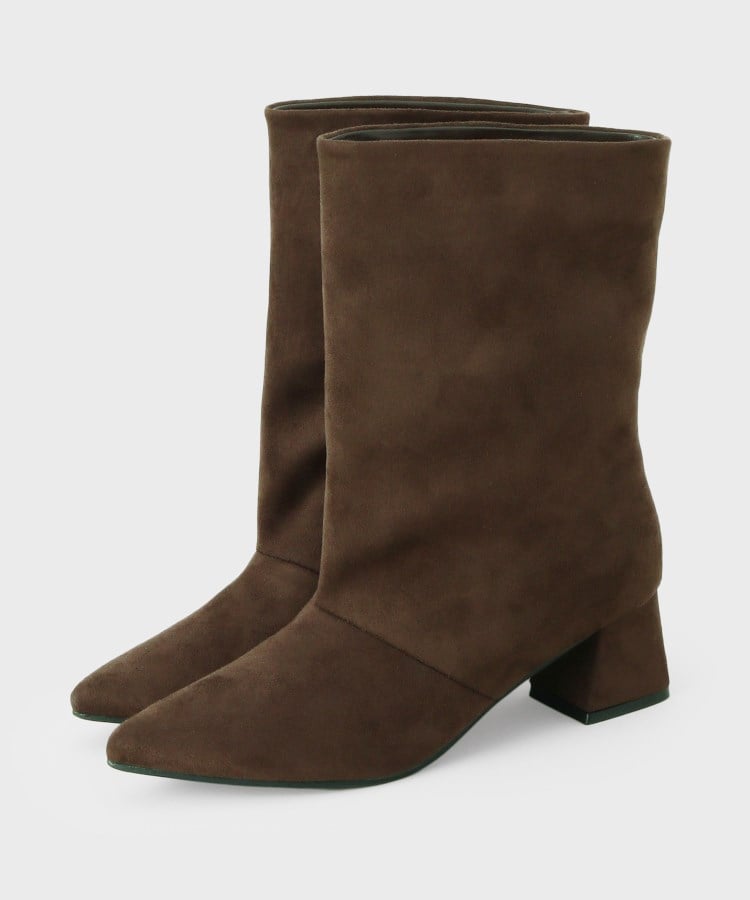 ザ ショップ ティーケー  (ウィメン) THE SHOP TK(Women) ワイドシャフトフェイクスエードブーツ （ブラック(419)） ブラック(419)