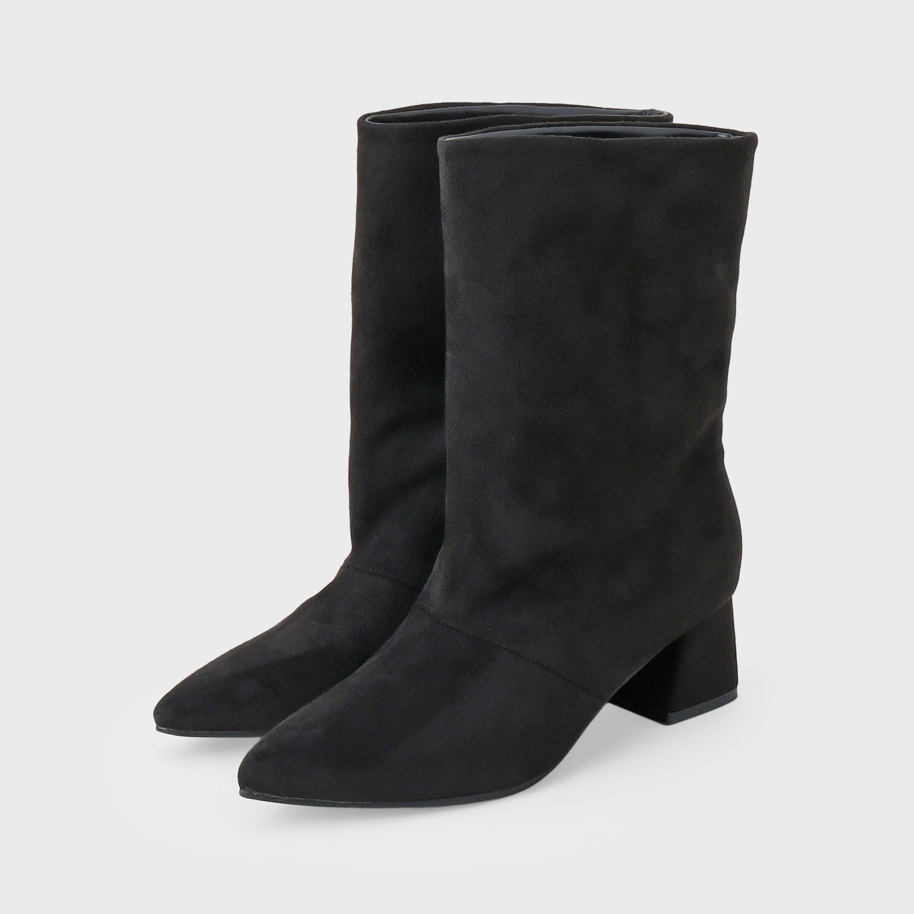 ザ ショップ ティーケー  (ウィメン) THE SHOP TK(Women) ワイドシャフトフェイクスエードブーツ （ブラック(419)） ブラック(419)