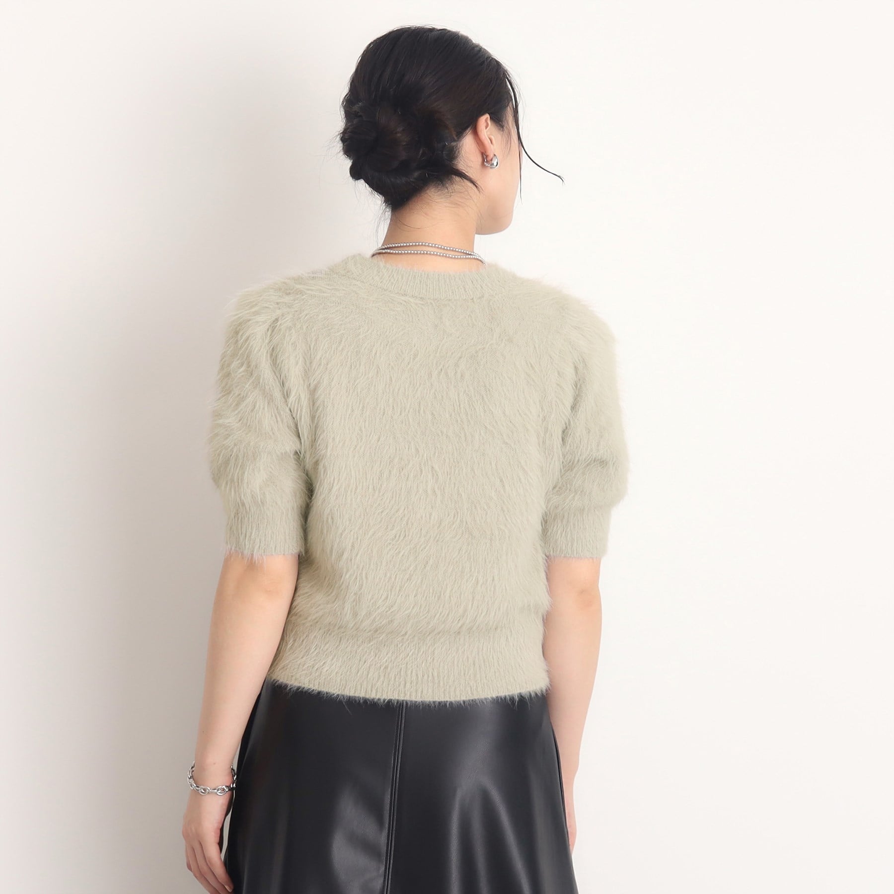 ザ ショップ ティーケー  (ウィメン) THE SHOP TK(Women) 半袖フェザーニット （グレージュ(050)） グレージュ(050)