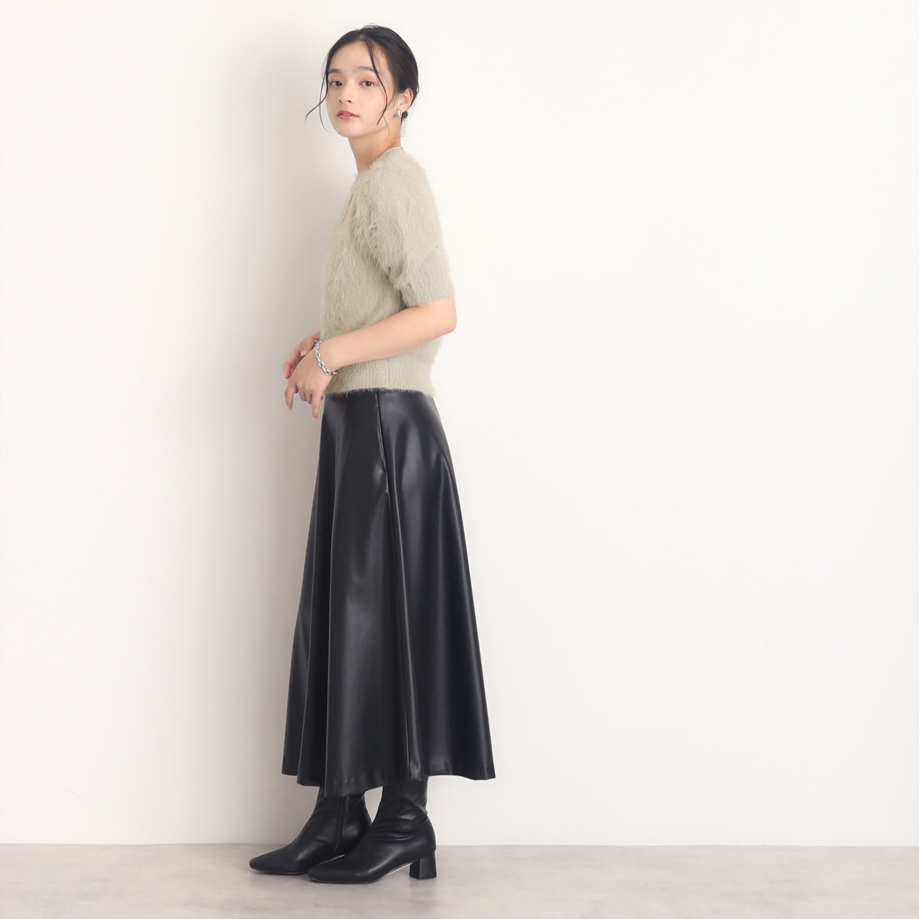 ザ ショップ ティーケー  (ウィメン) THE SHOP TK(Women) 半袖フェザーニット （グレージュ(050)） グレージュ(050)