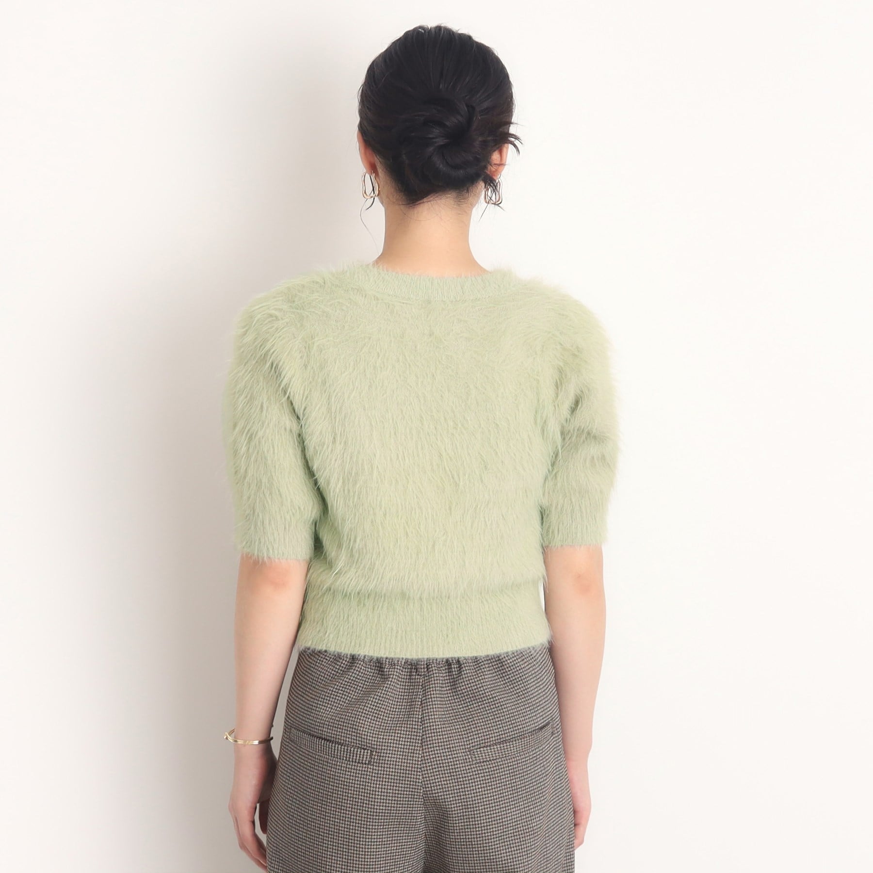 ザ ショップ ティーケー  (ウィメン) THE SHOP TK(Women) 半袖フェザーニット （グレージュ(050)） グレージュ(050)