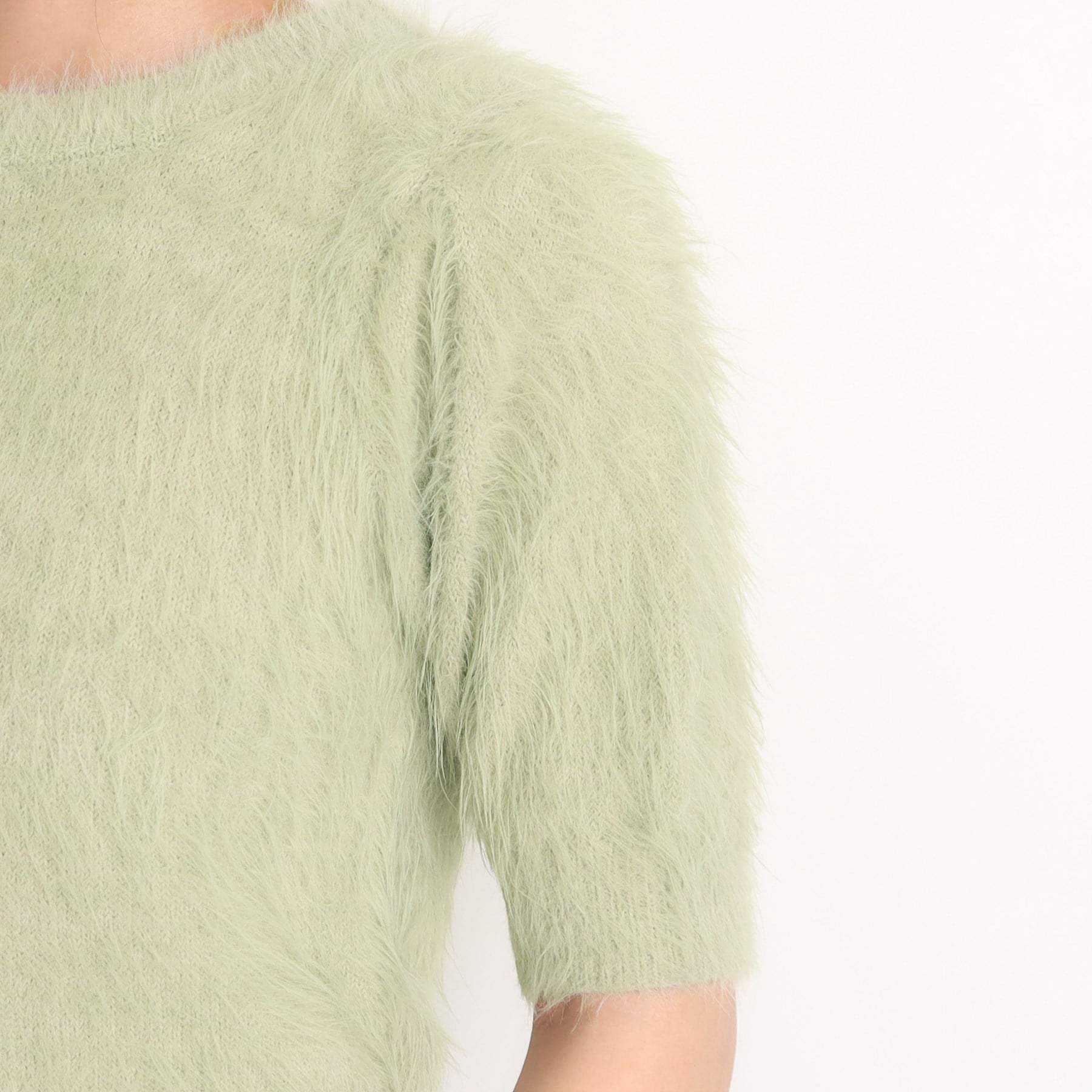 ザ ショップ ティーケー  (ウィメン) THE SHOP TK(Women) 半袖フェザーニット （グレージュ(050)） グレージュ(050)