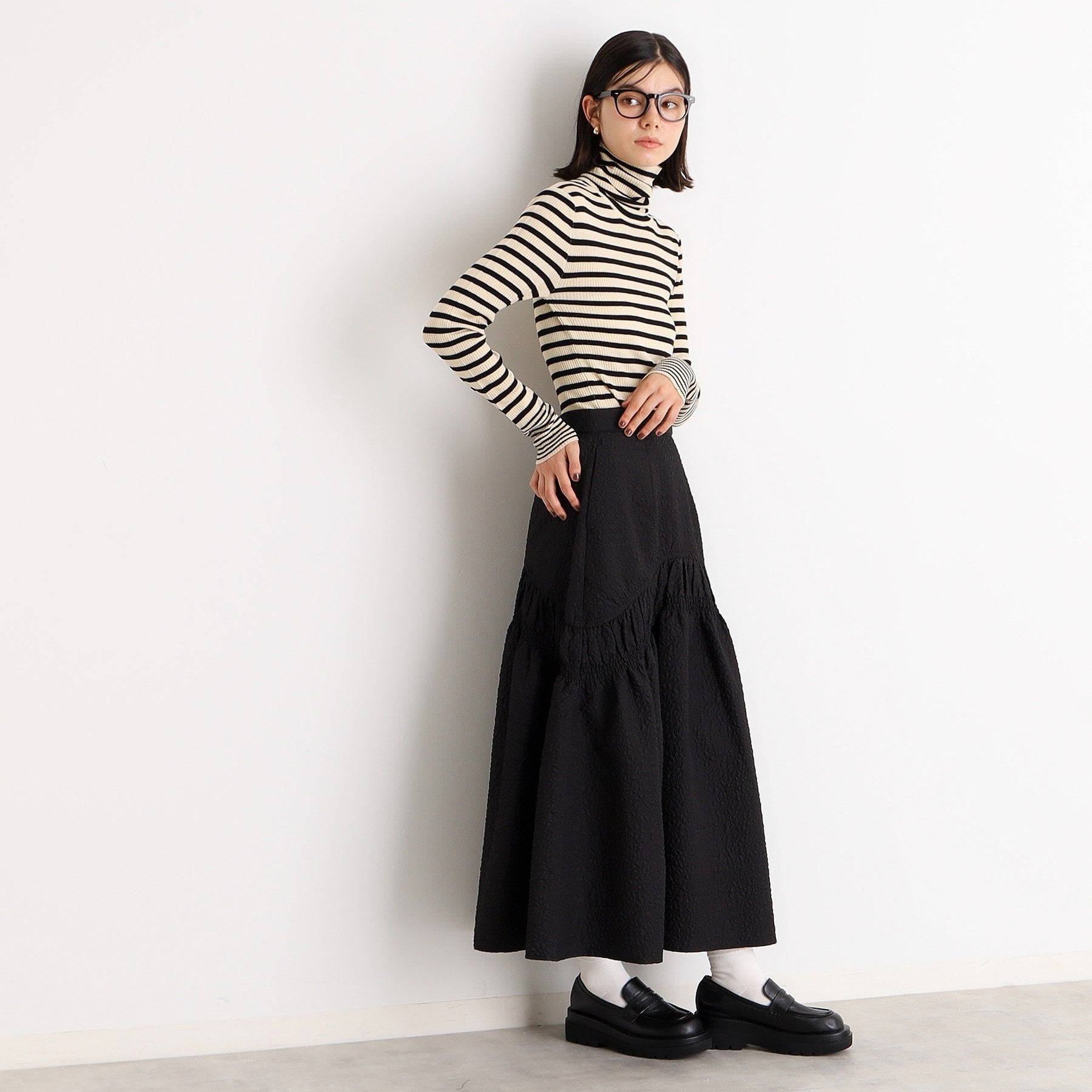 ザ ショップ ティーケー (ウィメン) THE SHOP TK(Women) ぽこぽこ切替スカート （オフホワイト(003)） オフホワイト(003)