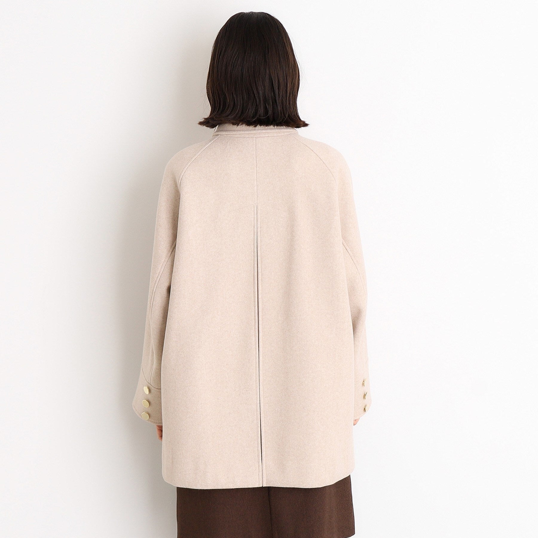 ザ ショップ ティーケー  (ウィメン) THE SHOP TK(Women) 【着映えアウター】フェイクウールスタンドコート （ネイビー(094)） ネイビー(094)