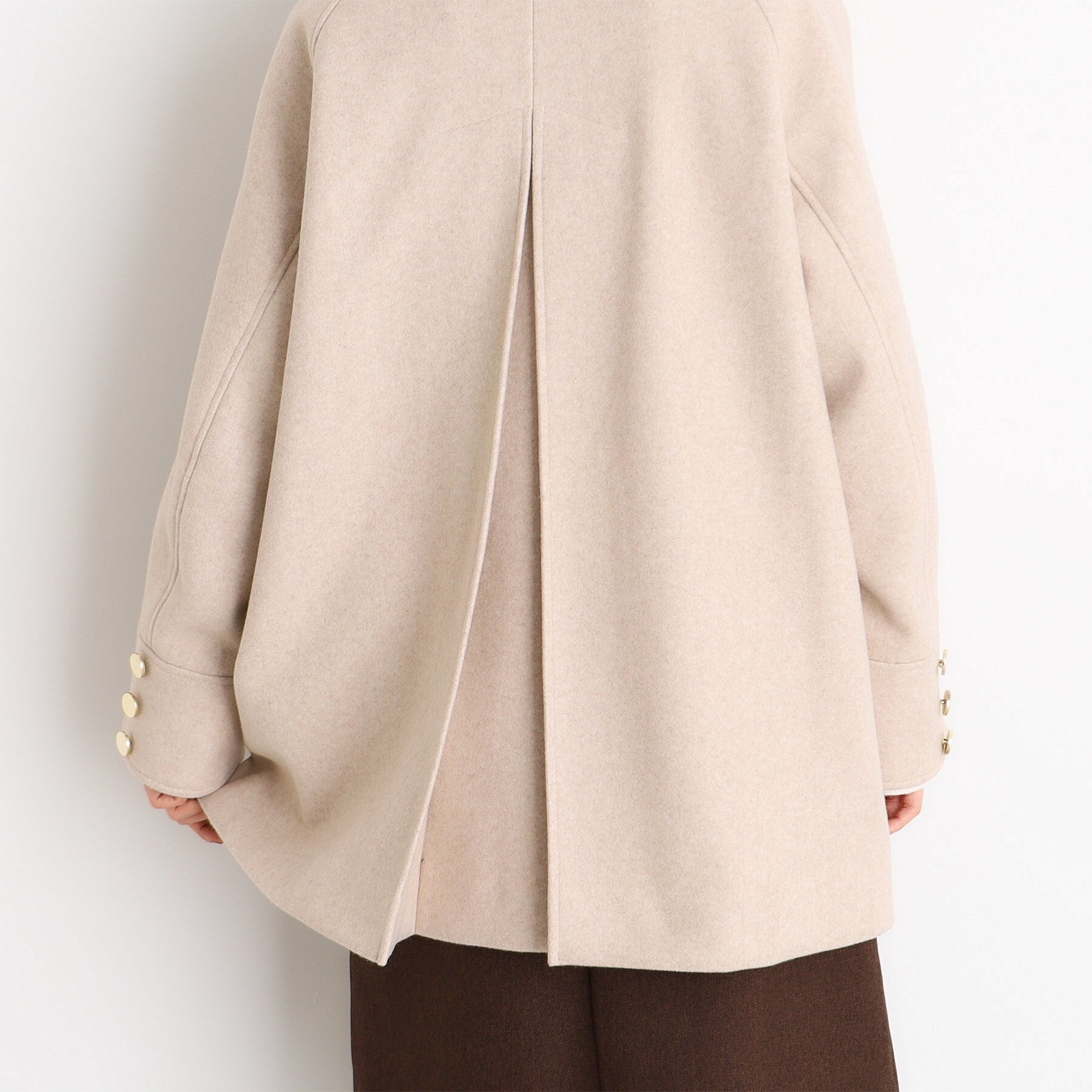ザ ショップ ティーケー  (ウィメン) THE SHOP TK(Women) 【着映えアウター】フェイクウールスタンドコート （ネイビー(094)） ネイビー(094)