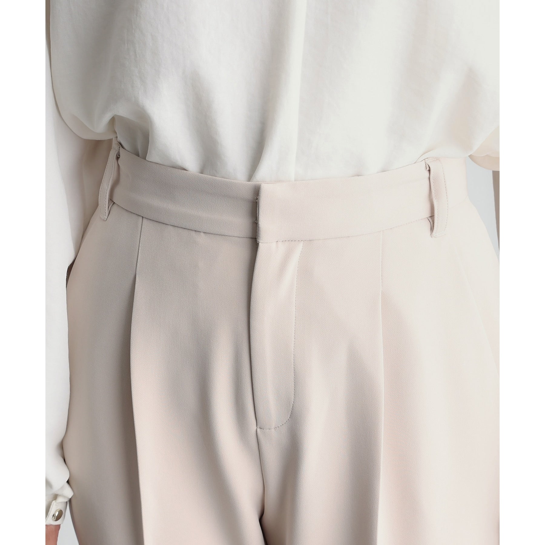 ザ ショップ ティーケー  (ウィメン) THE SHOP TK(Women) ダブルクロステーパードパンツ サスティナブル （ブラック(019)） ブラック(019)