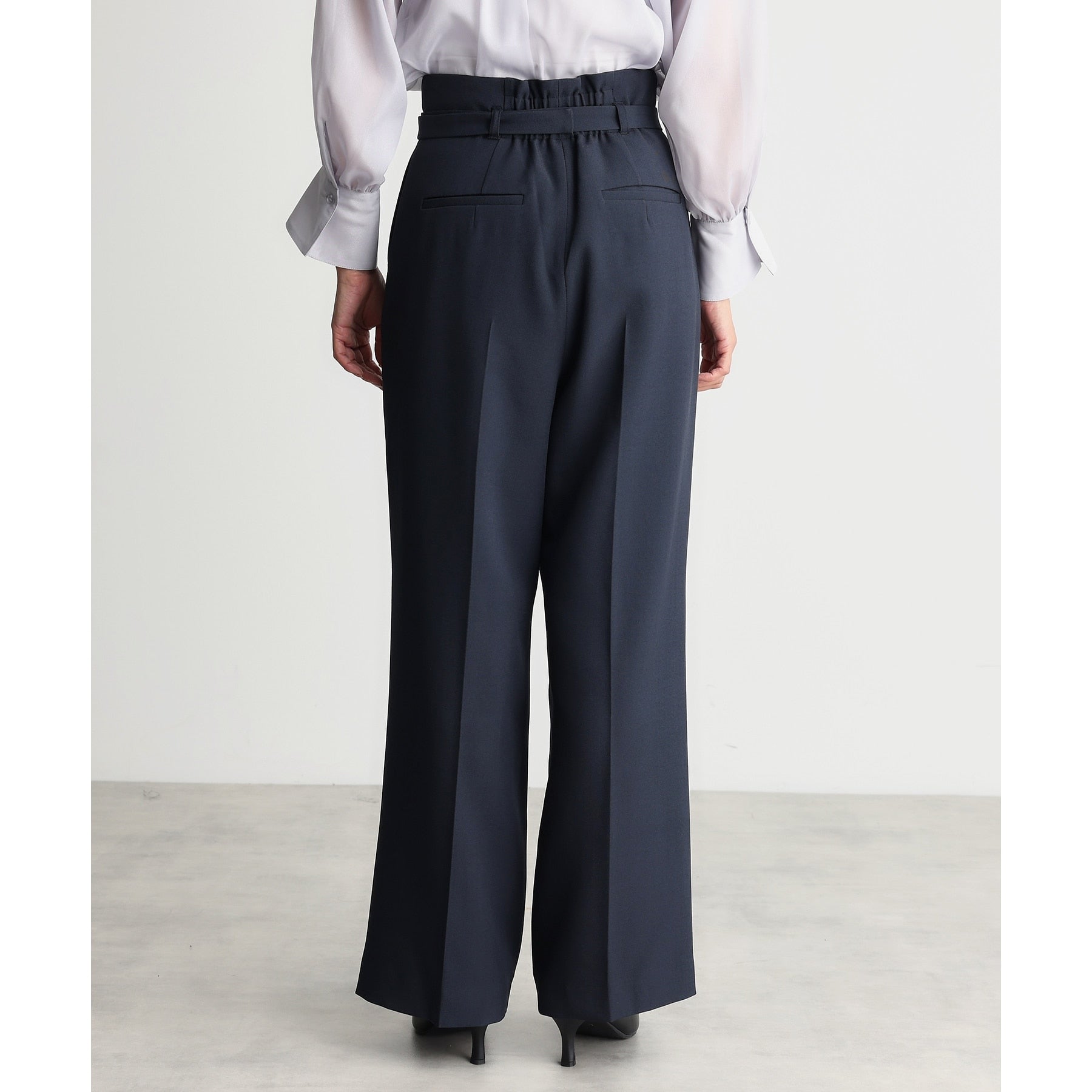 ザ ショップ ティーケー  (ウィメン) THE SHOP TK(Women) CAVIAN 2タックワイドパンツ （ネイビー(094)） ネイビー(094)