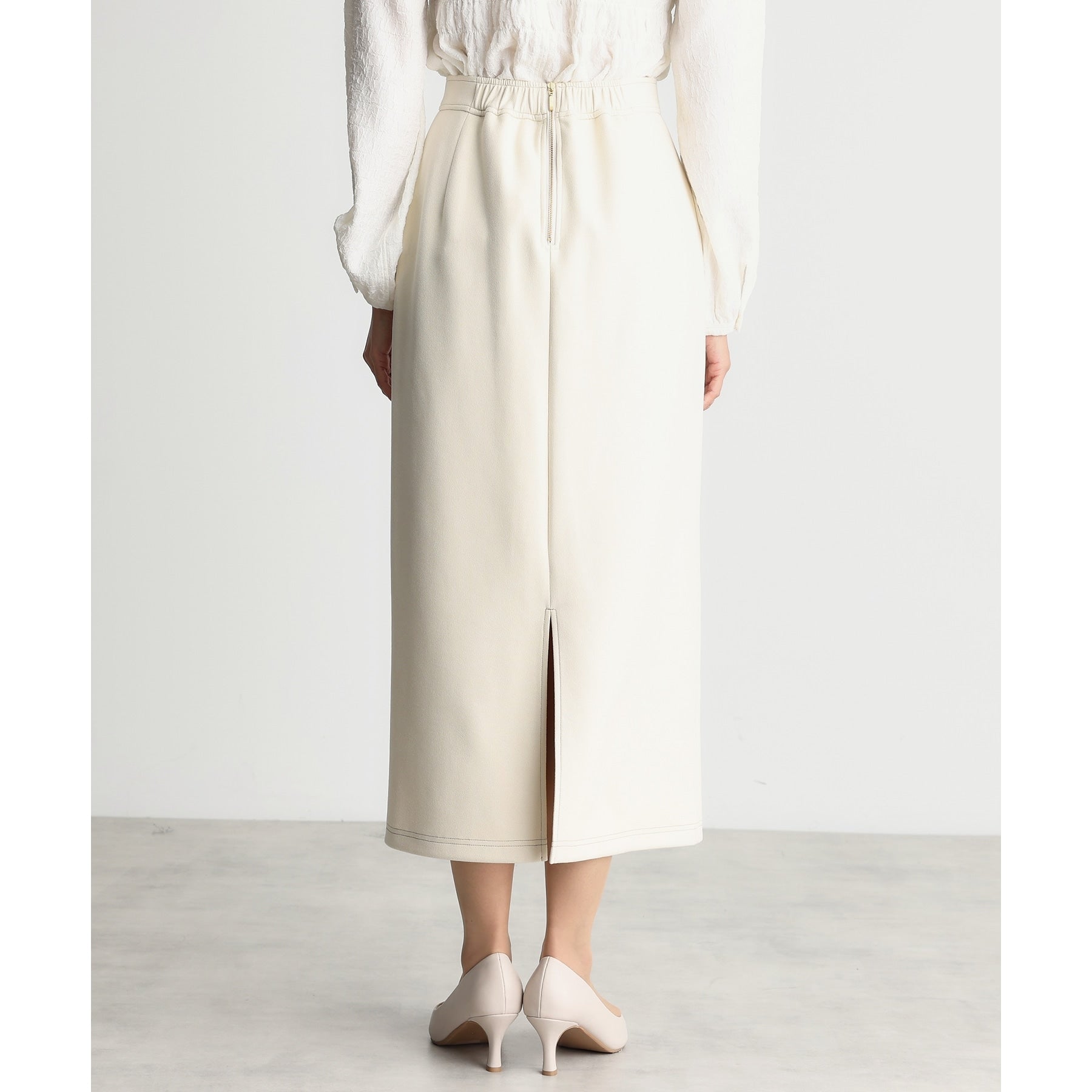 ザ ショップ ティーケー  (ウィメン) THE SHOP TK(Women) レザー調タイトスカート （スミクロ(018)） スミクロ(018)