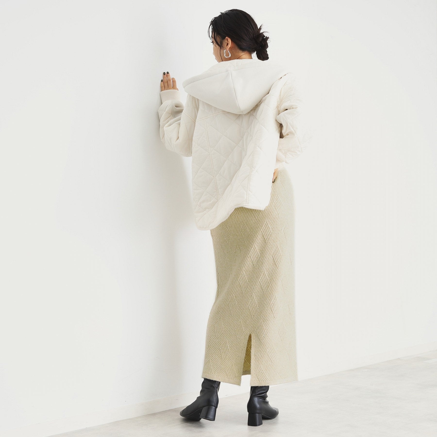 ザ ショップ ティーケー  (ウィメン) THE SHOP TK(Women) リンクススパンコールニットスカート （ブラック(019)） ブラック(019)