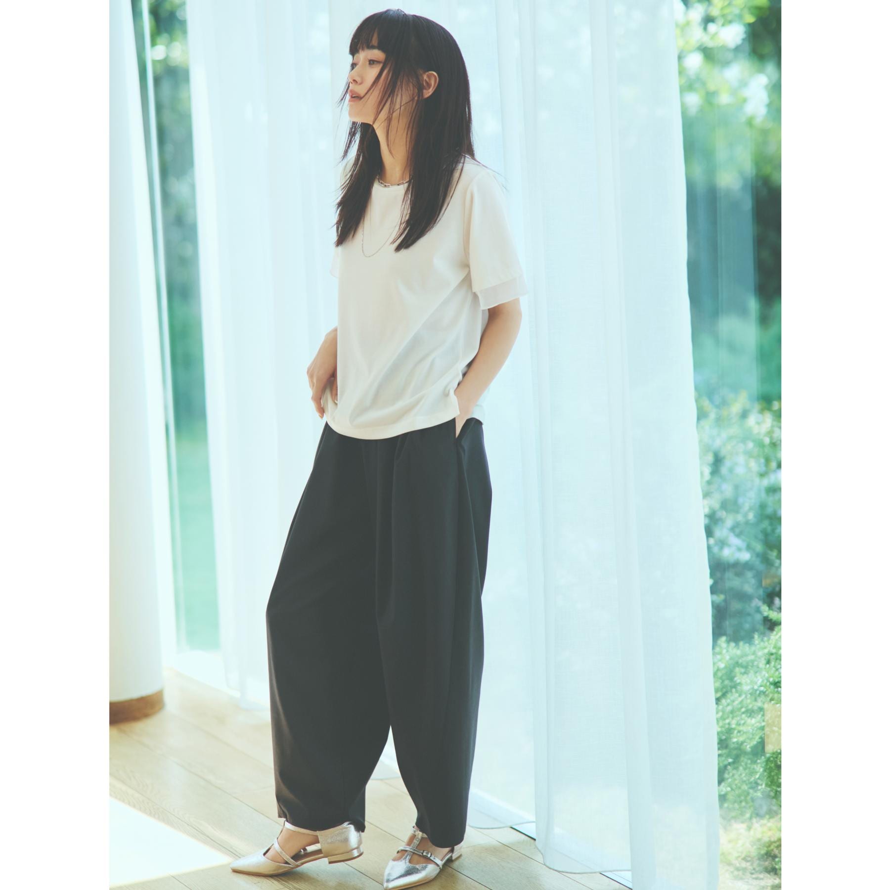 ザ ショップ ティーケー  (ウィメン) THE SHOP TK(Women) 【UVケア/毛玉になりにくい/接触冷感】袖シアーTシャツ/洗濯機OK （キャメルブラウン(041)） キャメルブラウン(041)