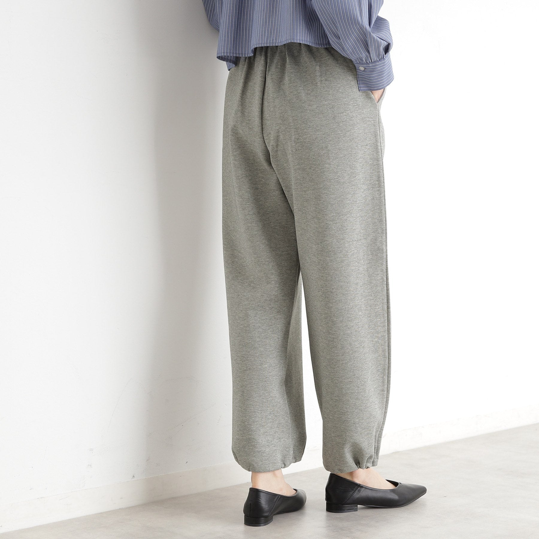 ザ ショップ ティーケー  (ウィメン) THE SHOP TK(Women) ワイドポンチパンツ【洗える】 （グレージュ(050)） グレージュ(050)