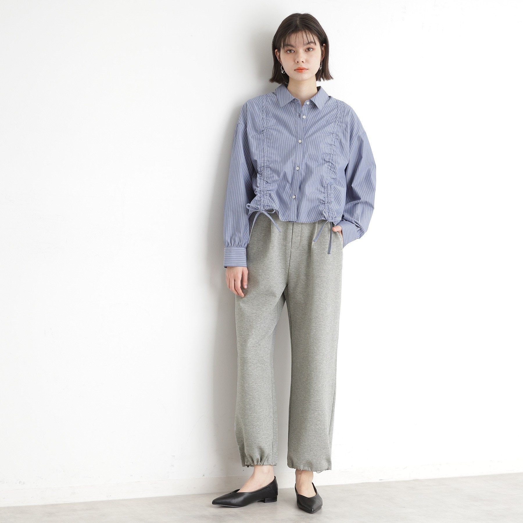 ザ ショップ ティーケー  (ウィメン) THE SHOP TK(Women) ワイドポンチパンツ【洗える】 （グレージュ(050)） グレージュ(050)