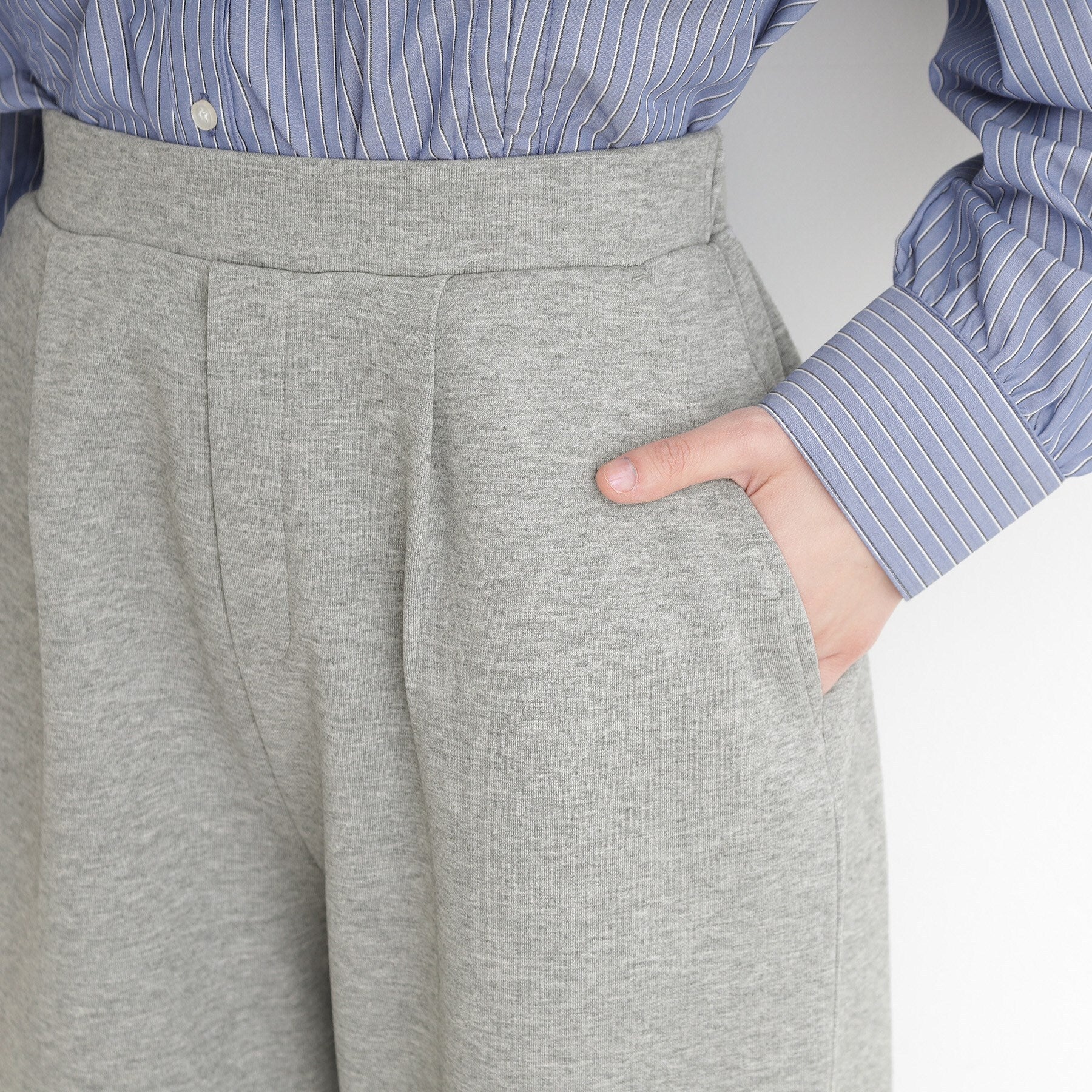 ザ ショップ ティーケー  (ウィメン) THE SHOP TK(Women) ワイドポンチパンツ【洗える】 （グレージュ(050)） グレージュ(050)