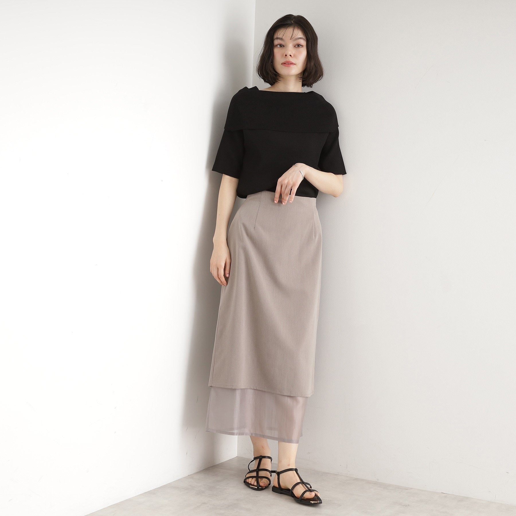 ザ ショップ ティーケー  (ウィメン) THE SHOP TK(Women) スパークリングオフショルニット （ブラック(019)） ブラック(019)