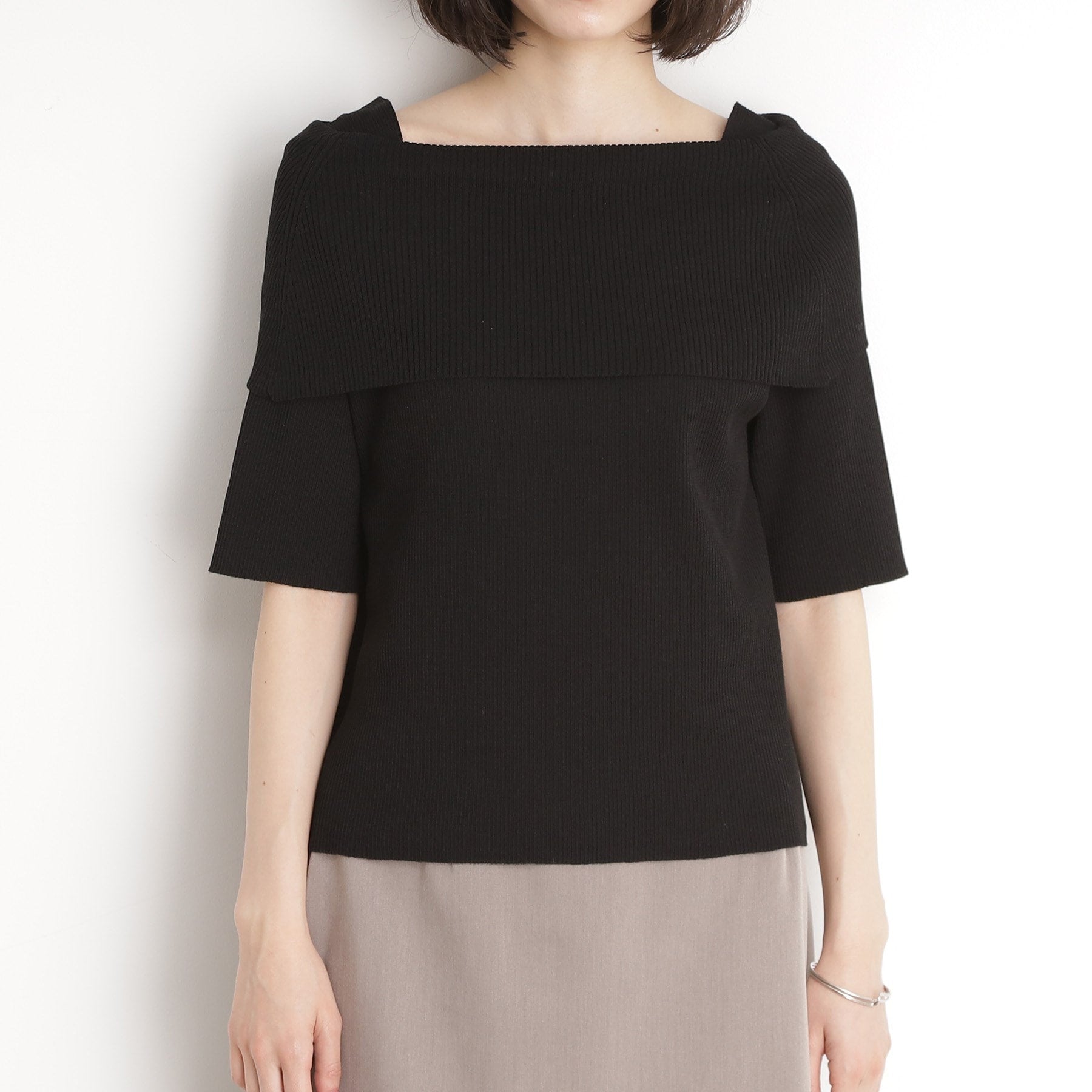 ザ ショップ ティーケー  (ウィメン) THE SHOP TK(Women) スパークリングオフショルニット （ブラック(019)） ブラック(019)