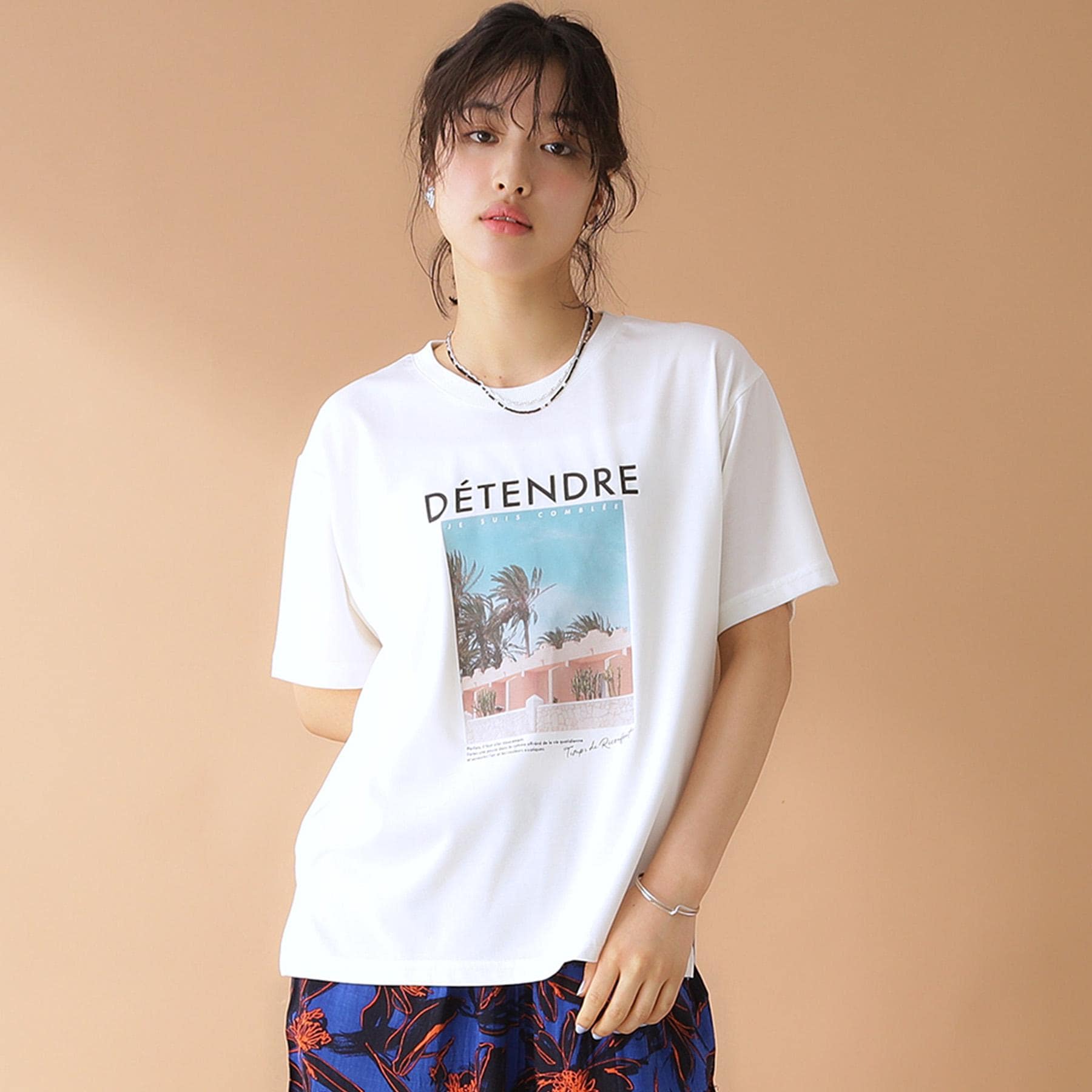 ザ ショップ ティーケー  (ウィメン) THE SHOP TK(Women) サスティナブルロゴアソートTシャツプレ天 （オフホワイト(503)） オフホワイト(503)