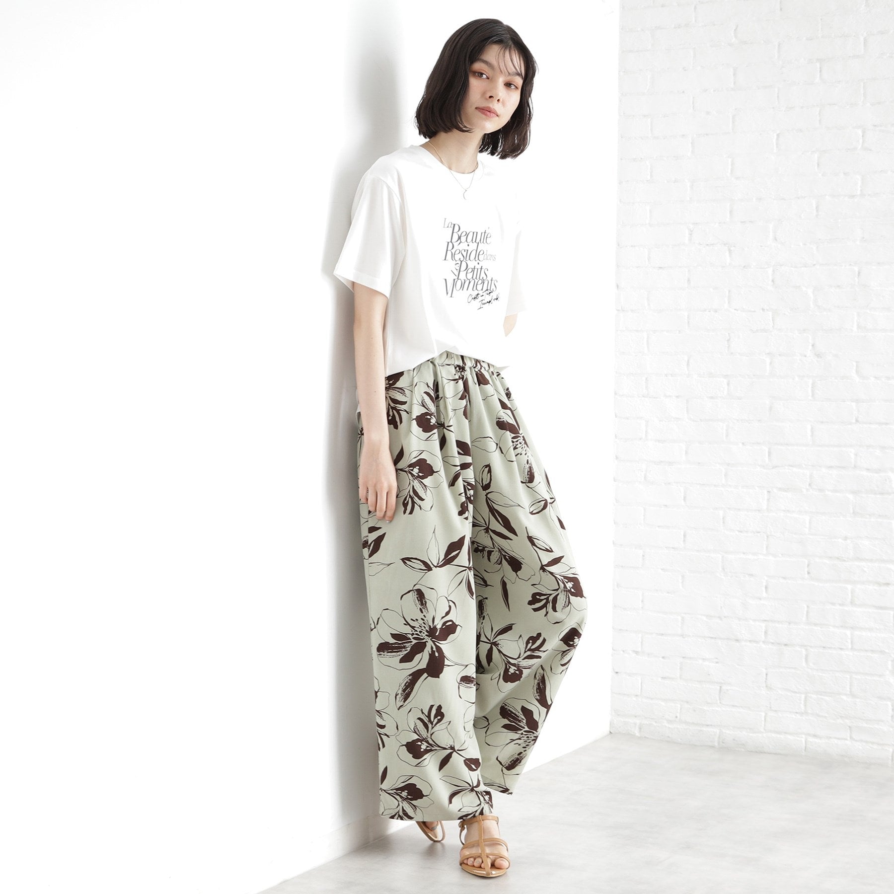 ザ ショップ ティーケー  (ウィメン) THE SHOP TK(Women) サスティナブルロゴアソートTシャツプレ天 （オフホワイト(503)） オフホワイト(503)