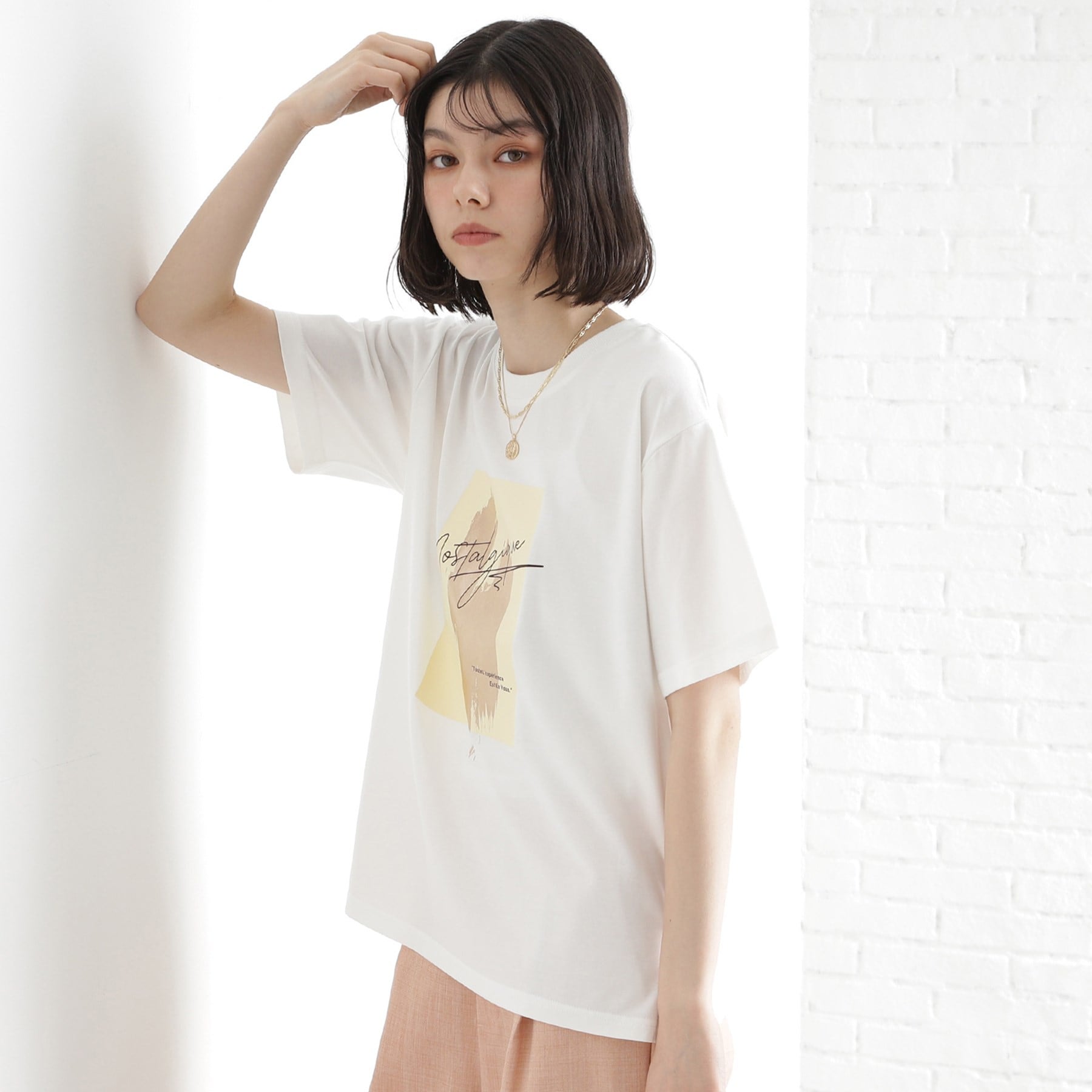 ザ ショップ ティーケー  (ウィメン) THE SHOP TK(Women) サスティナブルロゴアソートTシャツプレ天 （オフホワイト(503)） オフホワイト(503)