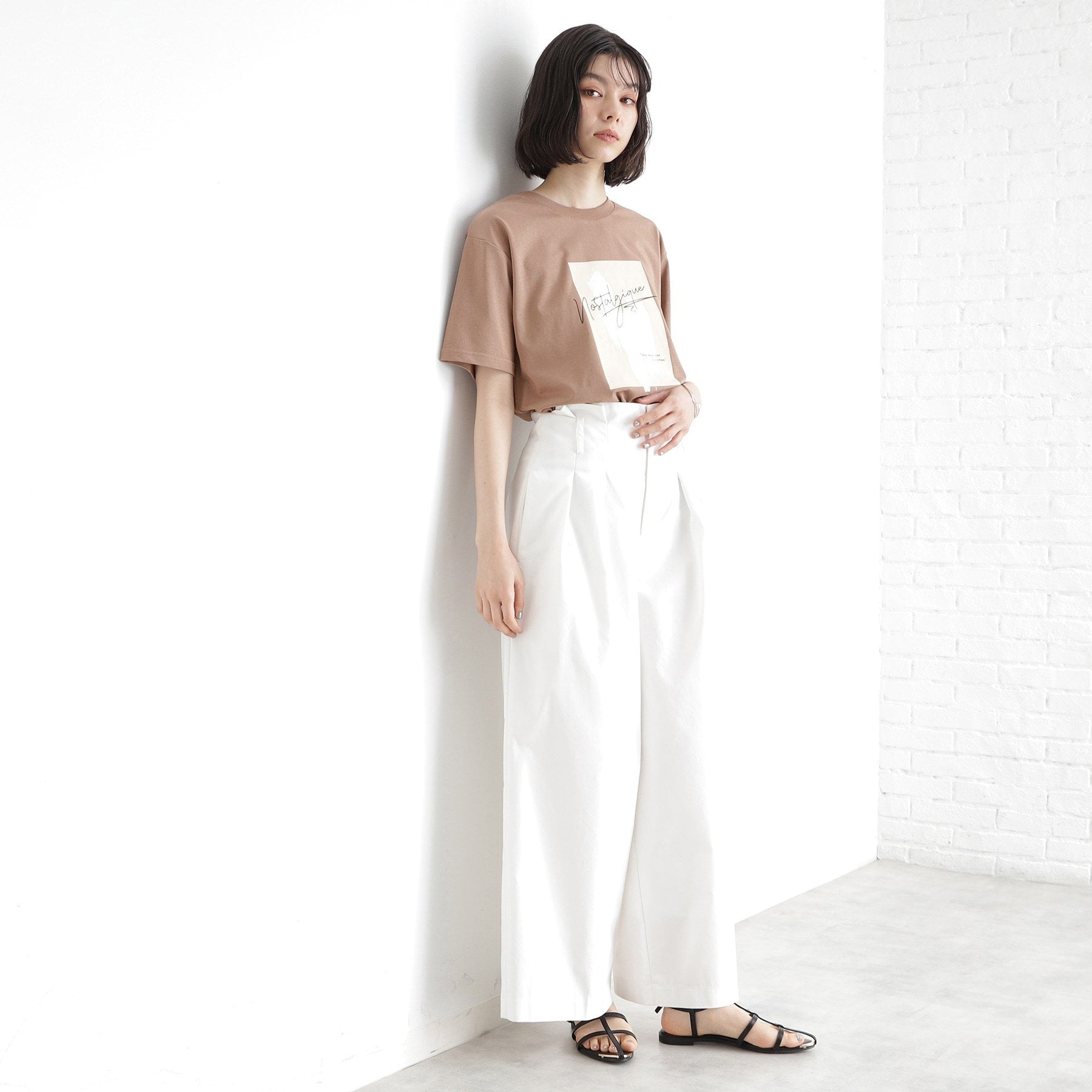 ザ ショップ ティーケー  (ウィメン) THE SHOP TK(Women) サスティナブルロゴアソートTシャツプレ天 （オフホワイト(503)） オフホワイト(503)