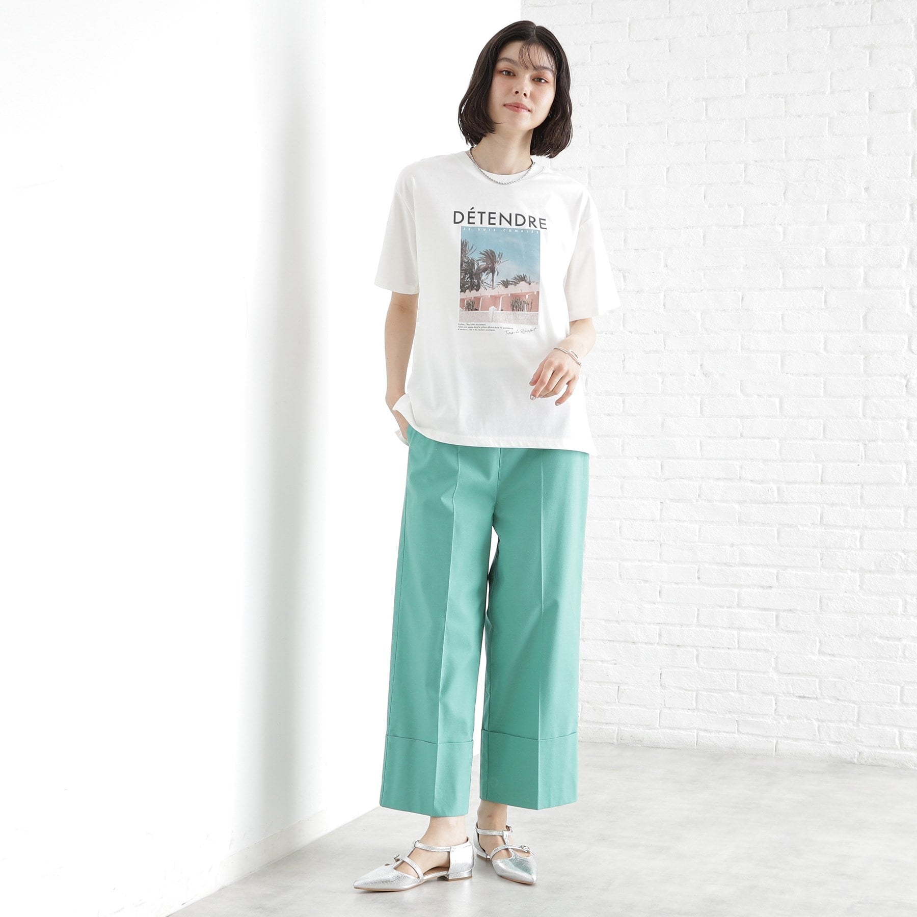 ザ ショップ ティーケー  (ウィメン) THE SHOP TK(Women) サスティナブルロゴアソートTシャツプレ天 （オフホワイト(503)） オフホワイト(503)