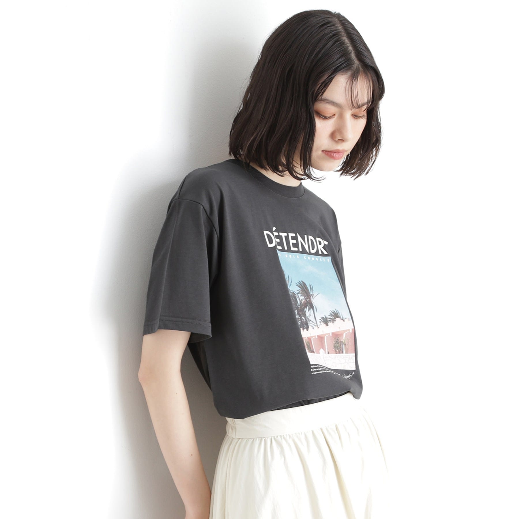ザ ショップ ティーケー  (ウィメン) THE SHOP TK(Women) サスティナブルロゴアソートTシャツプレ天 （オフホワイト(503)） オフホワイト(503)