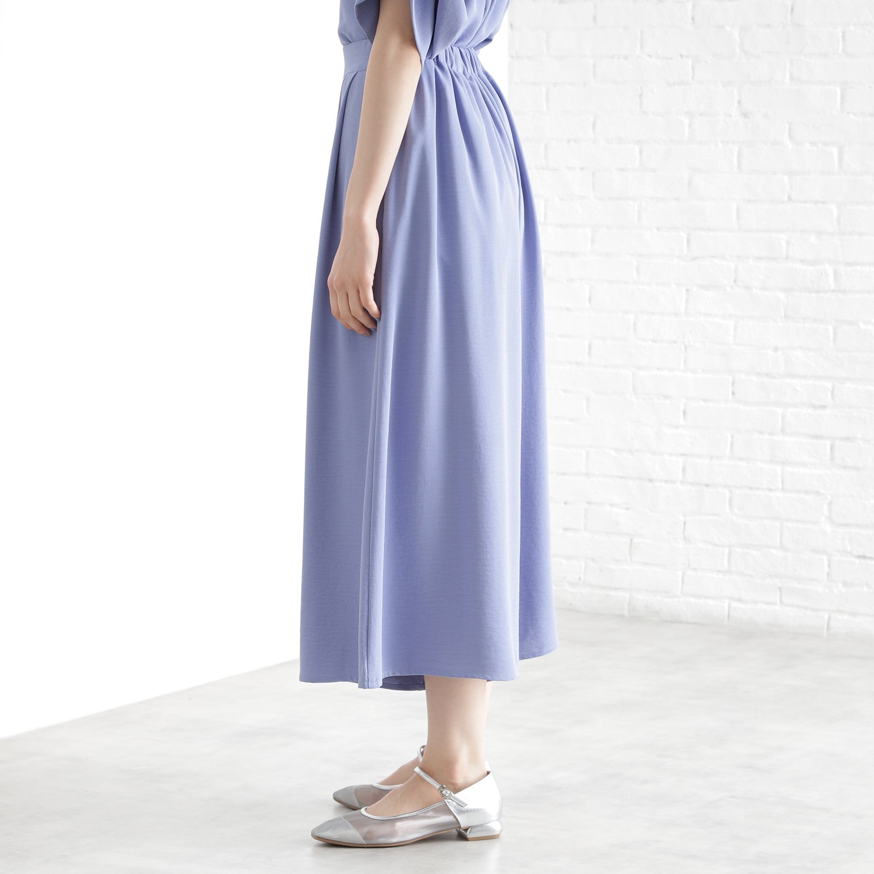 ザ ショップ ティーケー  (ウィメン) THE SHOP TK(Women) フレアスカートパンツ【シワになりにくい／接触冷感／UV／洗える】 （ブルー(092)） ブルー(092)