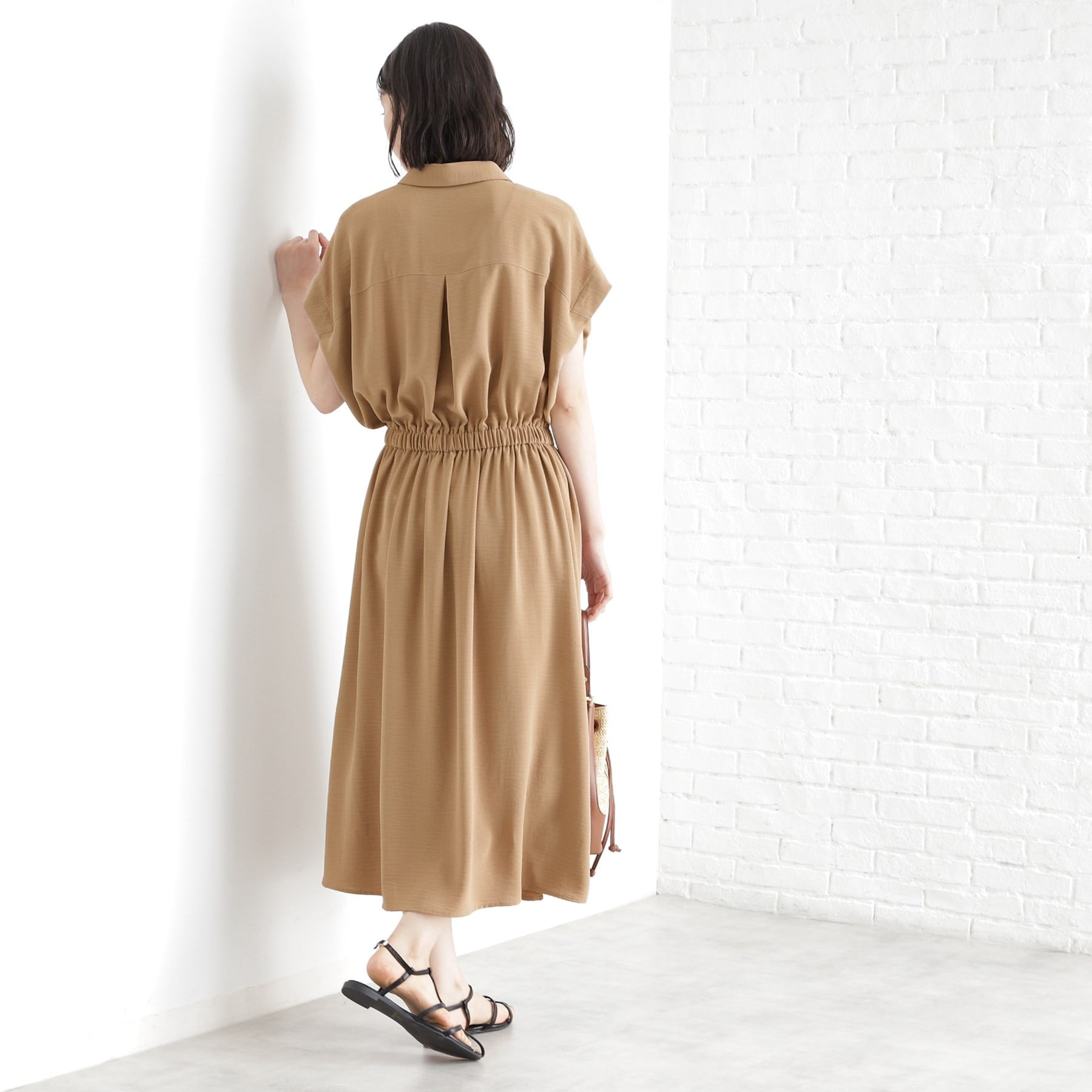 ザ ショップ ティーケー  (ウィメン) THE SHOP TK(Women) リラックスワンピース【シワになりにくい／接触冷感／UV／洗える】 （ブラック(019)） ブラック(019)