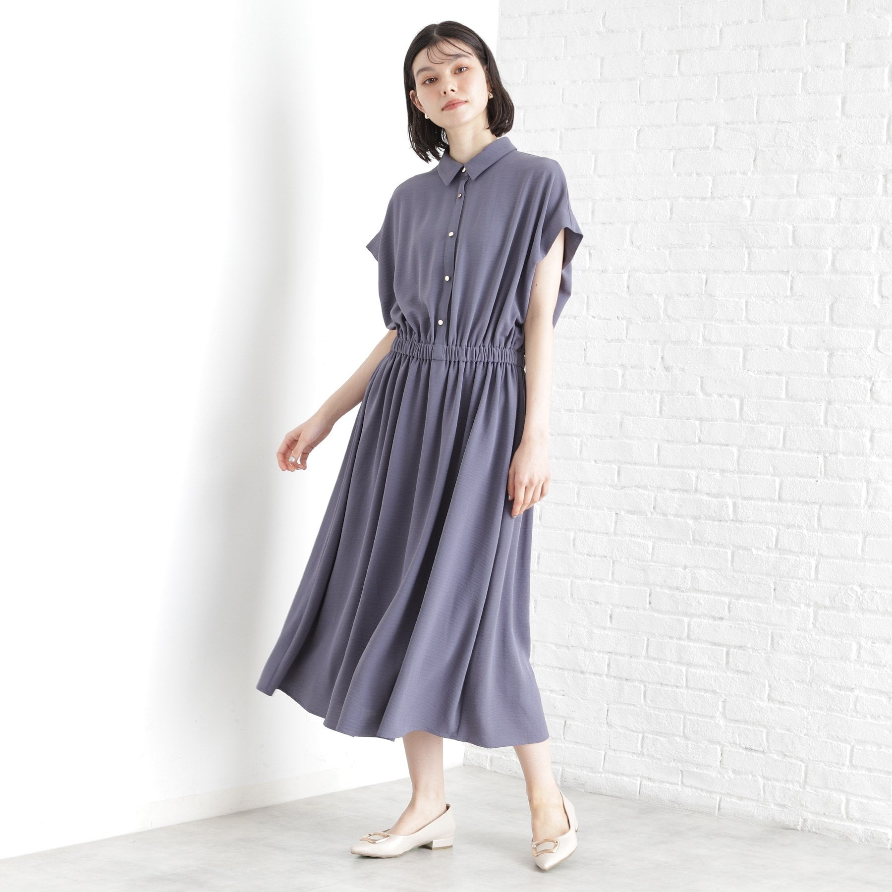 ザ ショップ ティーケー  (ウィメン) THE SHOP TK(Women) リラックスワンピース【シワになりにくい／接触冷感／UV／洗える】 （ブラック(019)） ブラック(019)