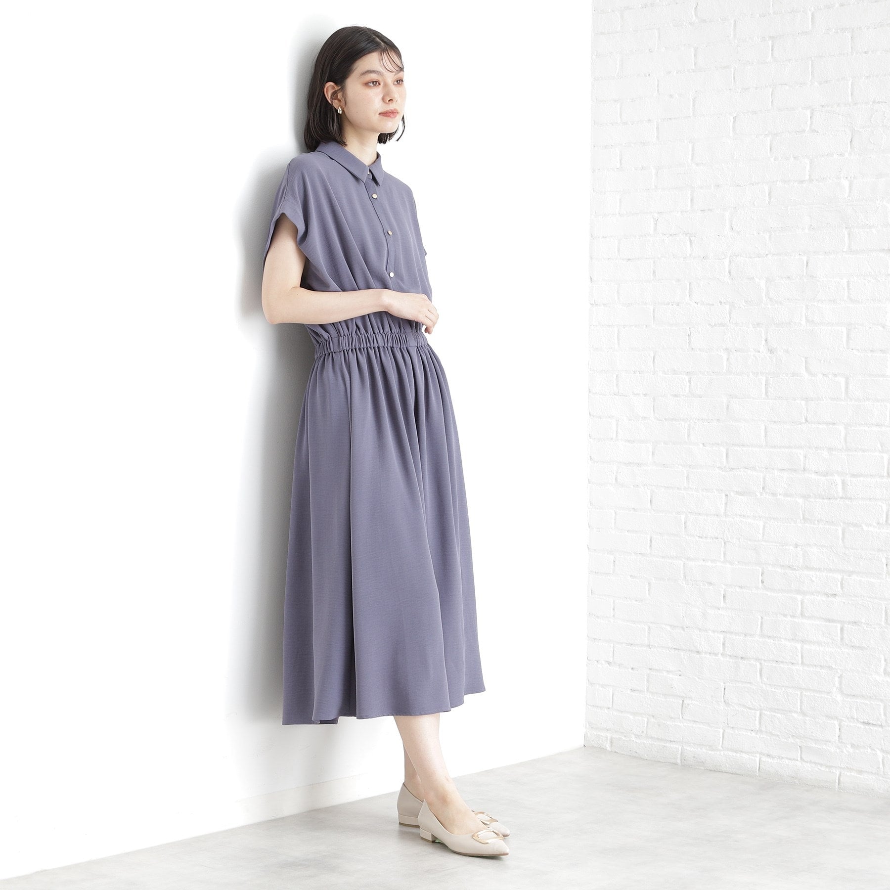 ザ ショップ ティーケー  (ウィメン) THE SHOP TK(Women) リラックスワンピース【シワになりにくい／接触冷感／UV／洗える】 （ブラック(019)） ブラック(019)