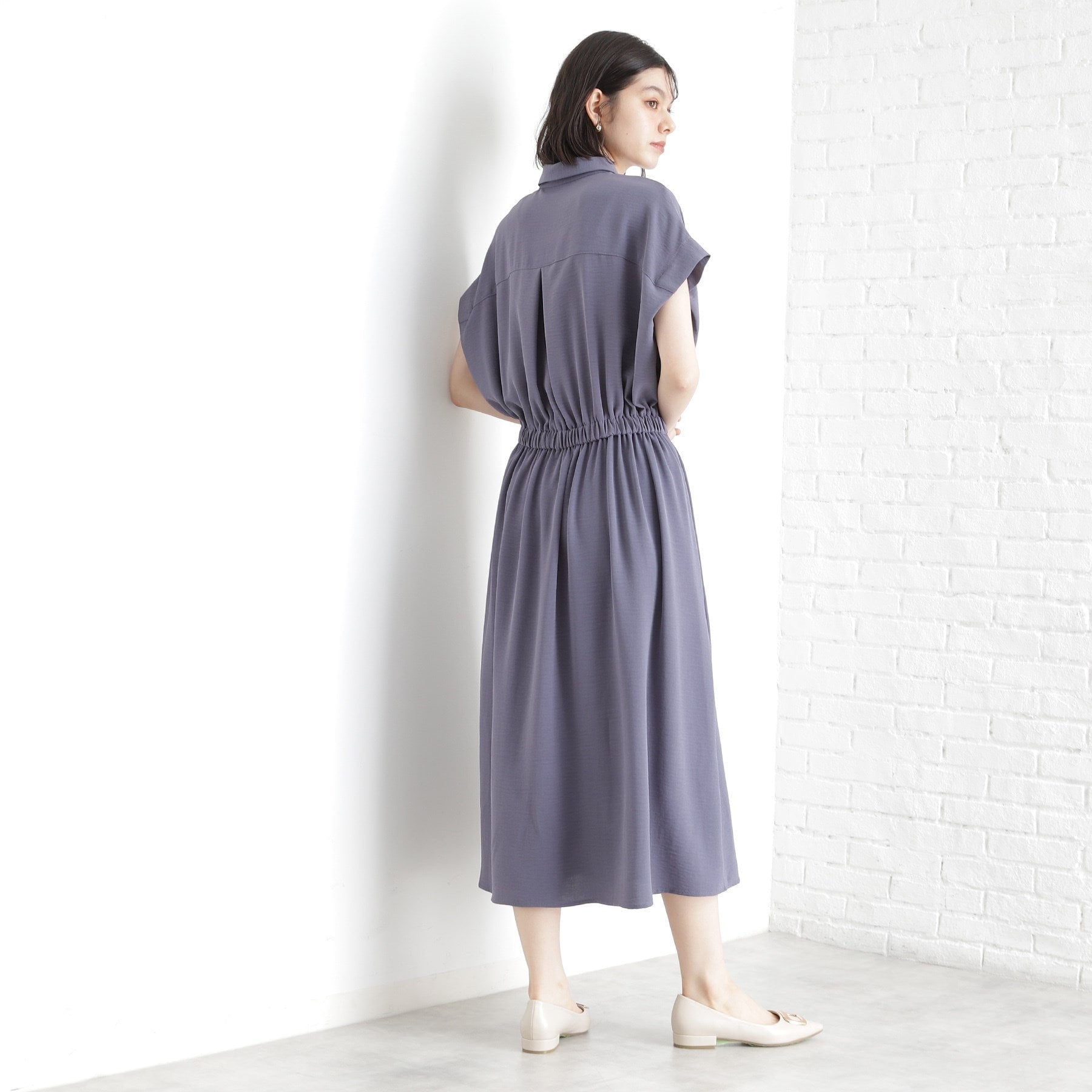 ザ ショップ ティーケー  (ウィメン) THE SHOP TK(Women) リラックスワンピース【シワになりにくい／接触冷感／UV／洗える】 （ブラック(019)） ブラック(019)