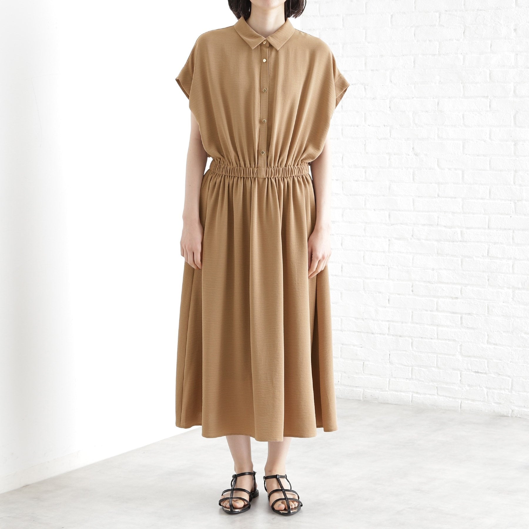 ザ ショップ ティーケー  (ウィメン) THE SHOP TK(Women) リラックスワンピース【シワになりにくい／接触冷感／UV／洗える】 （ブラック(019)） ブラック(019)