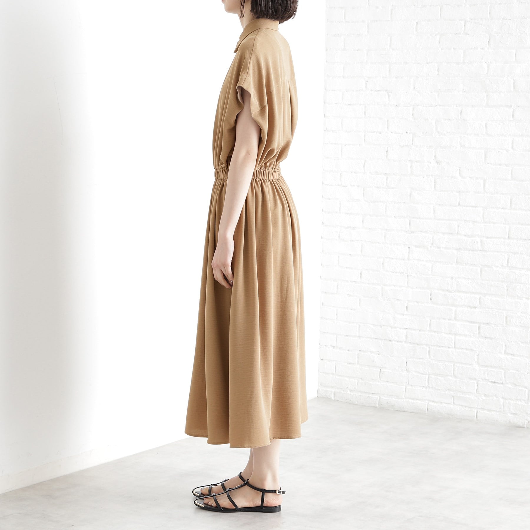 ザ ショップ ティーケー  (ウィメン) THE SHOP TK(Women) リラックスワンピース【シワになりにくい／接触冷感／UV／洗える】 （ブラック(019)） ブラック(019)