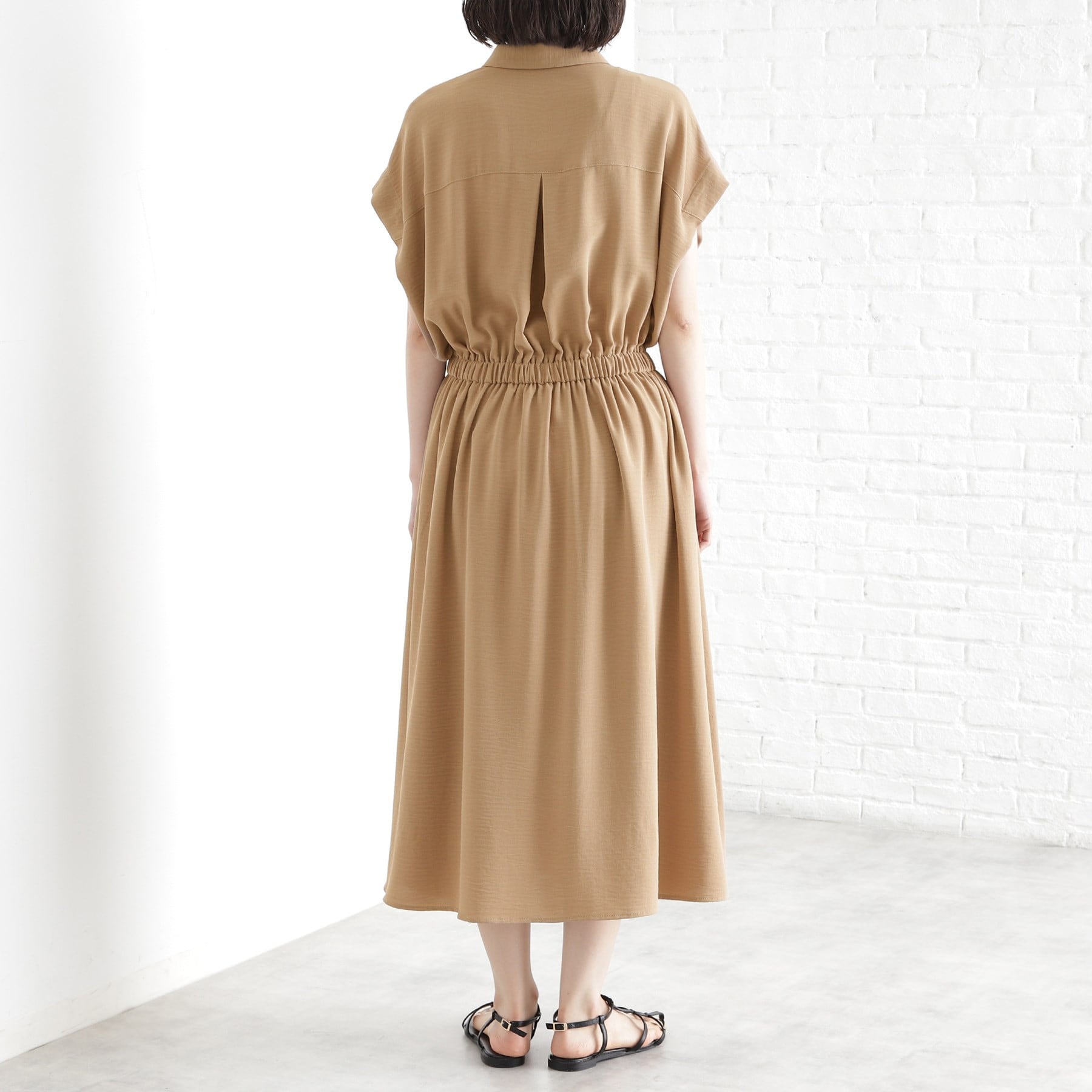 ザ ショップ ティーケー  (ウィメン) THE SHOP TK(Women) リラックスワンピース【シワになりにくい／接触冷感／UV／洗える】 （ブラック(019)） ブラック(019)