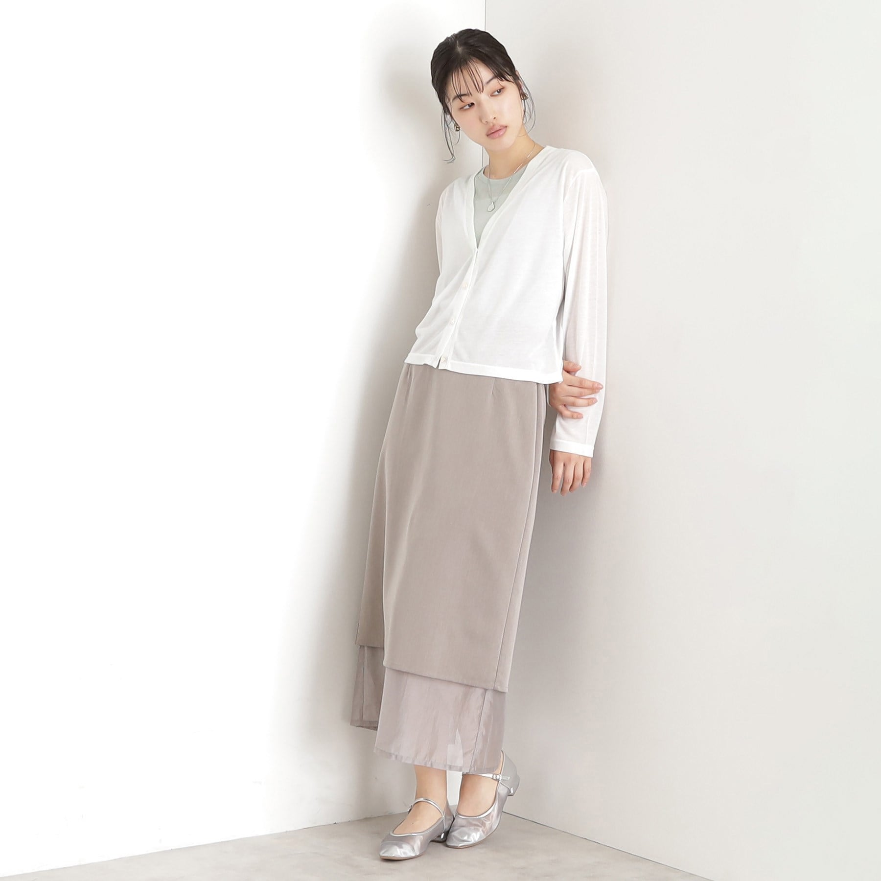ザ ショップ ティーケー  (ウィメン) THE SHOP TK(Women) シアーカーデ＋タンクトップアンサンブル （オレンジ(067)） オレンジ(067)