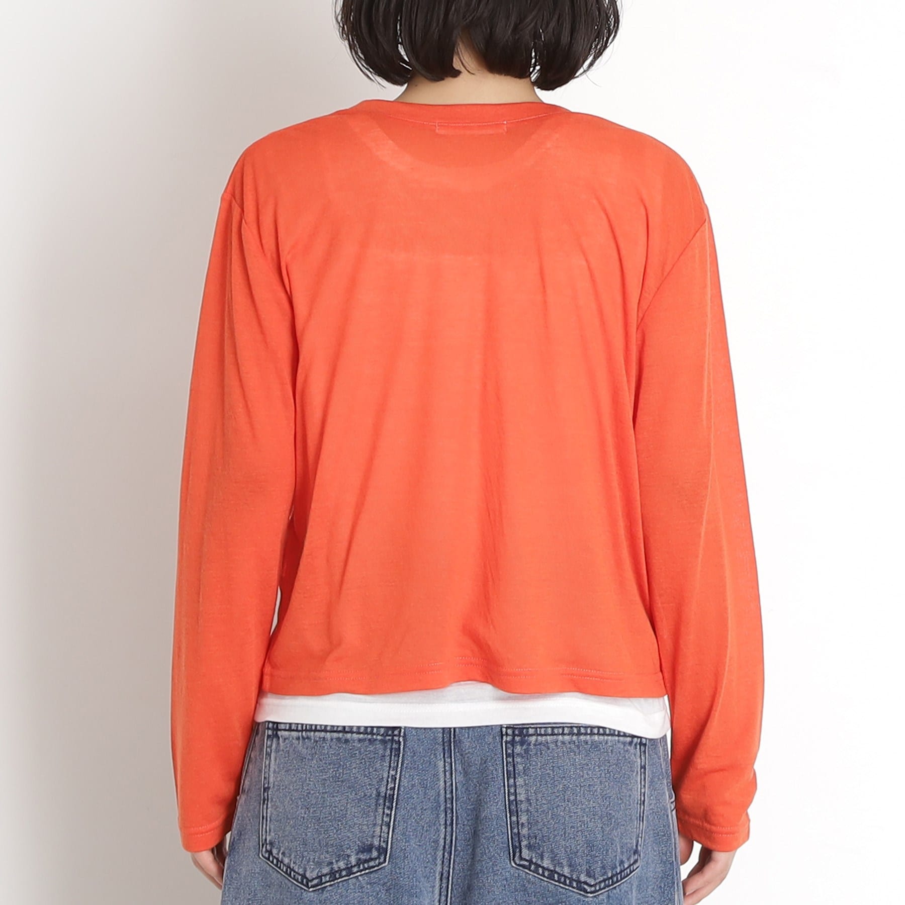 ザ ショップ ティーケー  (ウィメン) THE SHOP TK(Women) シアーカーデ＋タンクトップアンサンブル （オレンジ(067)） オレンジ(067)