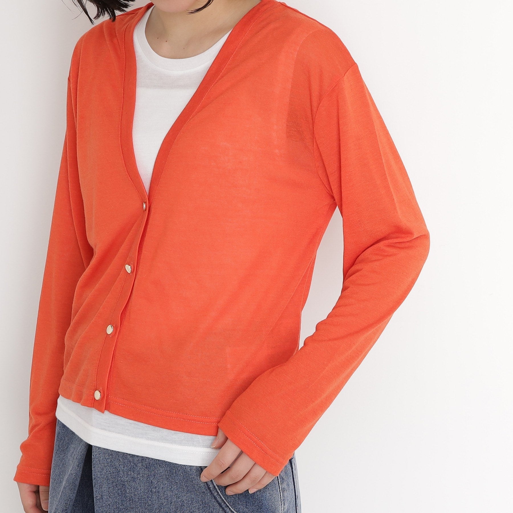 ザ ショップ ティーケー  (ウィメン) THE SHOP TK(Women) シアーカーデ＋タンクトップアンサンブル （オレンジ(067)） オレンジ(067)